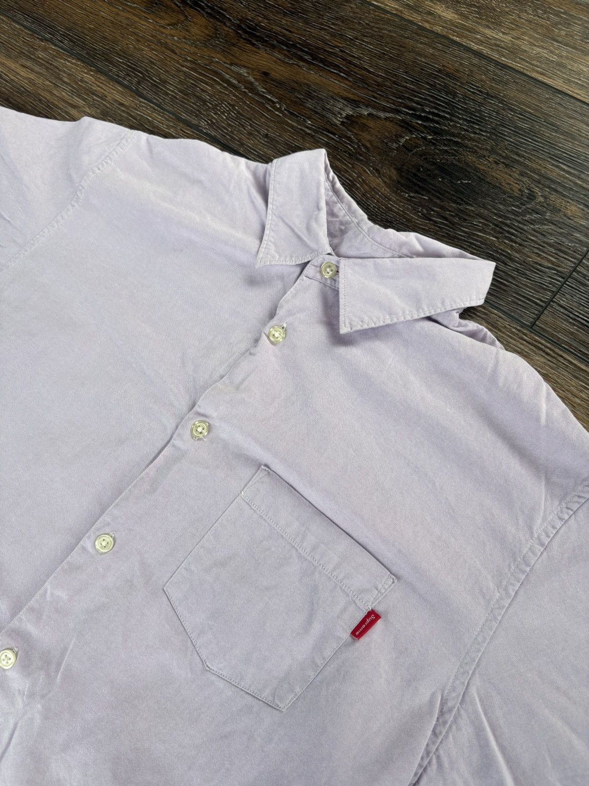 Supreme Supreme Button Up Pocket Shirt Lilac Size US L / EU 52-54 / 3 - 3 Thumbnail