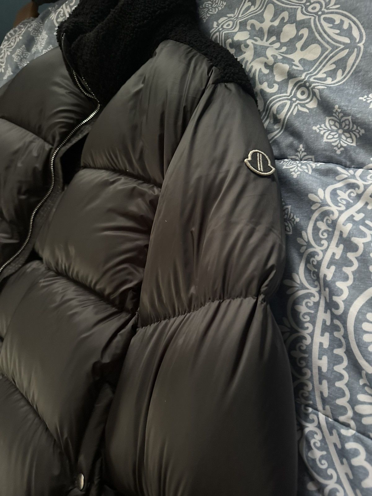 Moncler × Rick Owens Moncler Rick Owens Cyclopic Shearling Shirt Down Jacket Size US L / EU 52-54 / 3 - 3 Thumbnail