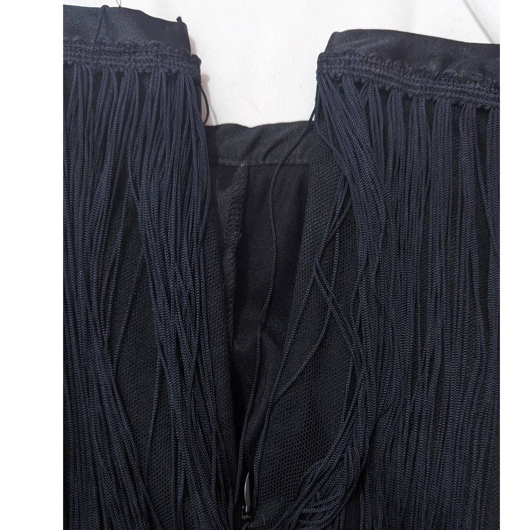 Versace Dolce & Gabbana Vtg 20s Silk Fringe Long Skirt sz 34/48 Size 30" / US 8 / IT 44 - 16 Thumbnail