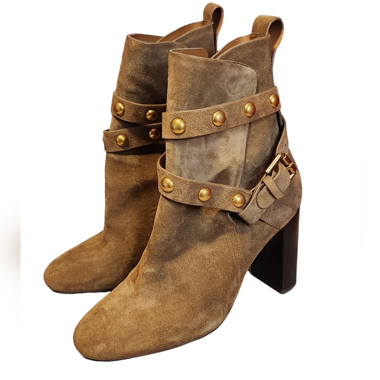 See by Chloe See by Chloe Suede Wrap Ankle Moto Boot 38.5 heeled Size US 8 / IT 38 - 9 Thumbnail