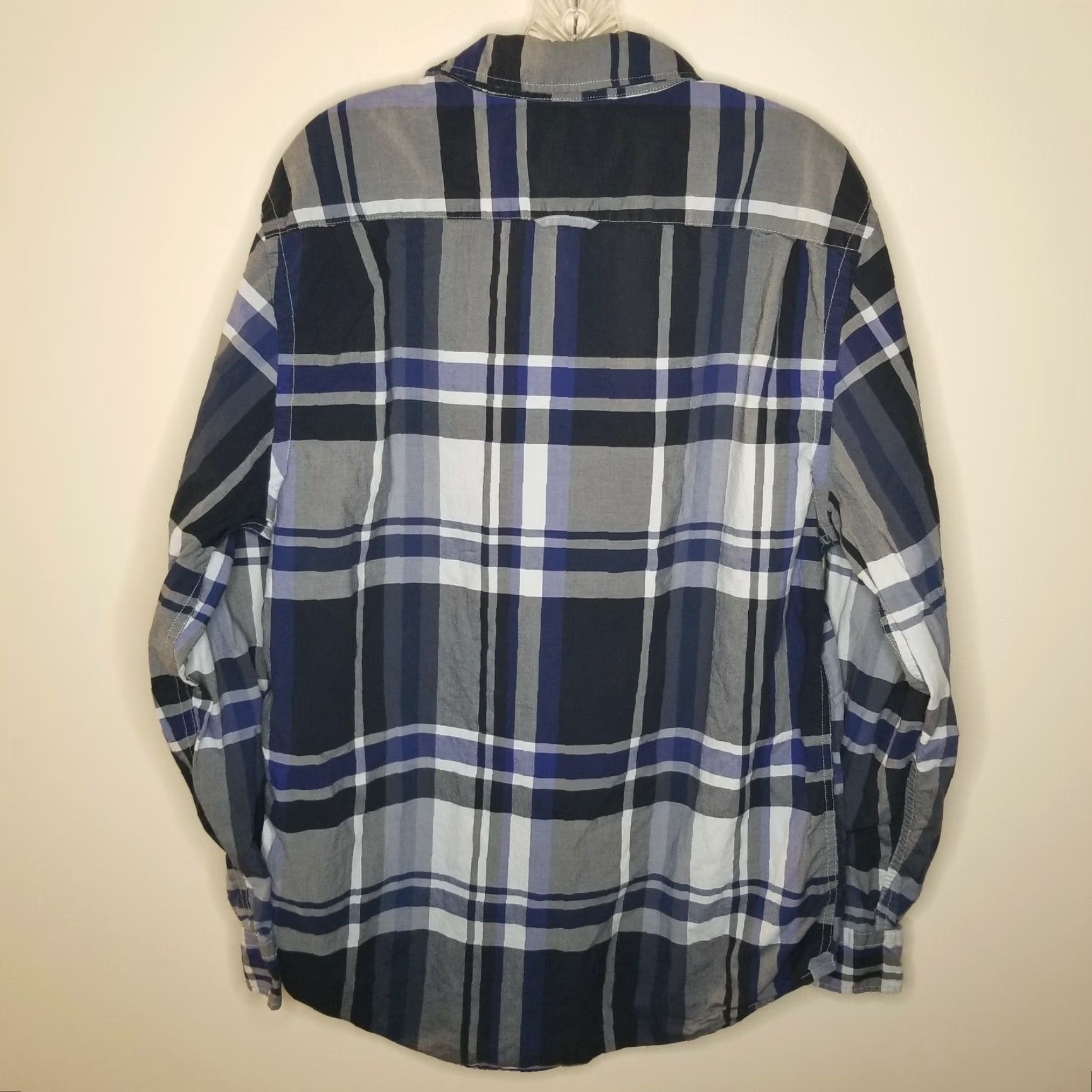 Old Navy Old Navy Shirt Adult L Blue Plaid Long Sleeve Button-Up Mens Size US L / EU 52-54 / 3 - 4 Thumbnail