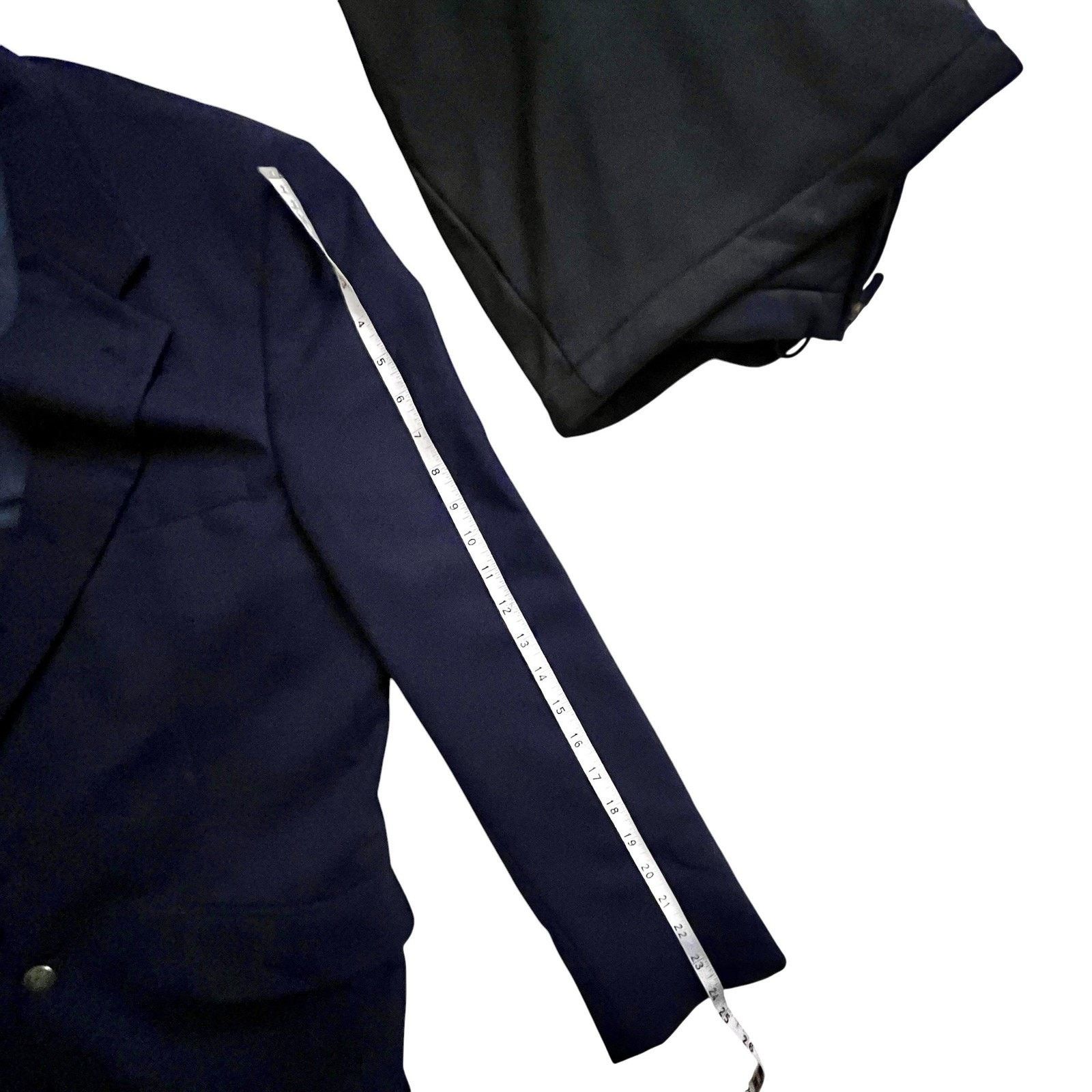 Oscar De La Renta Oscar De La Renta Navy Blue Wool Blazer 41R Tailored Luxury Size 42R - 4 Thumbnail