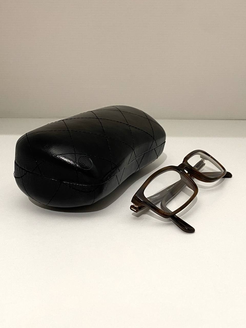 Chanel Chanel CC Logo Square Rectangular Brown Eyeglasses Vintage Size ONE SIZE - 9 Thumbnail