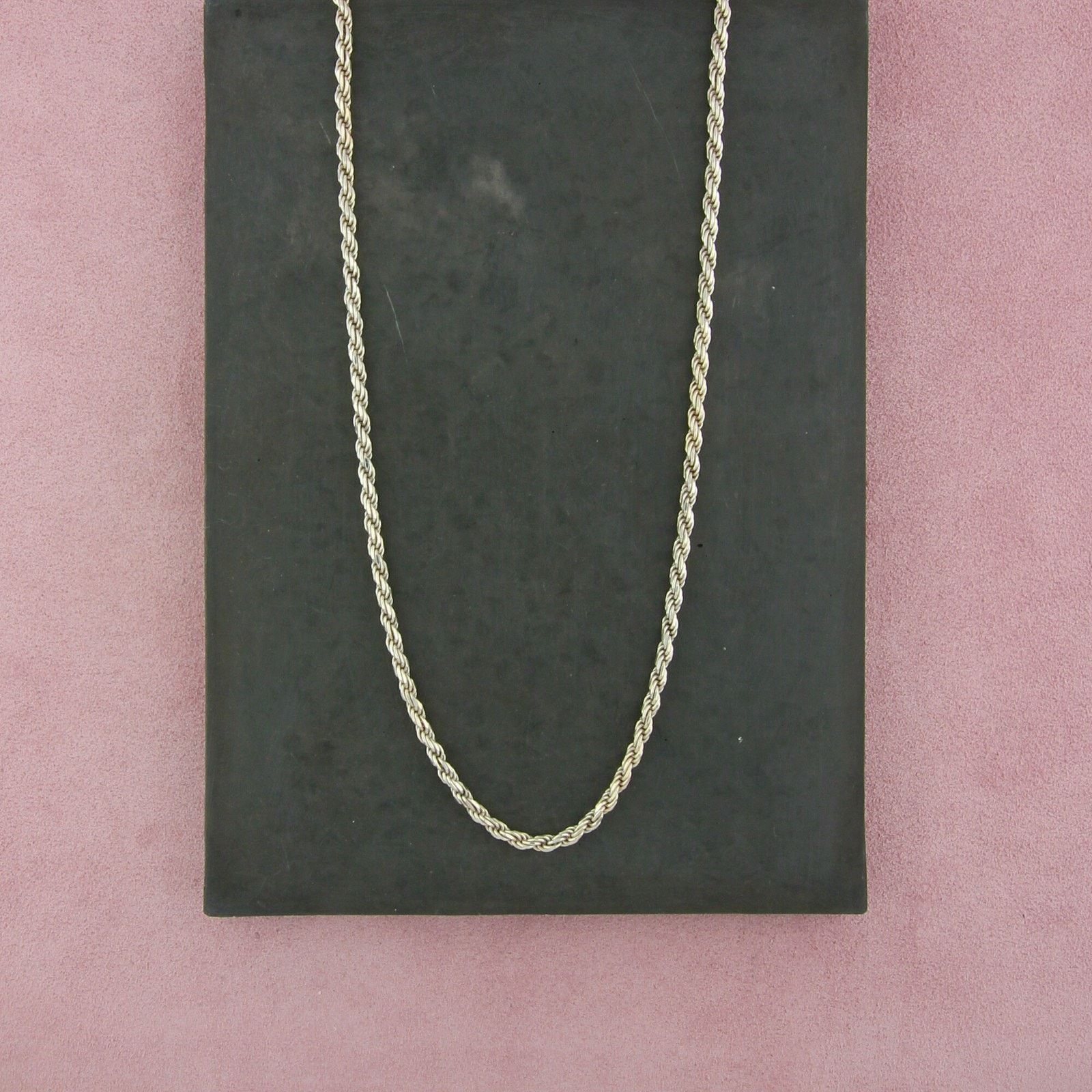 Sterling Silver sterling silver mens 4mm rope chain necklace size 19.75in Size ONE SIZE - 1 Thumbnail