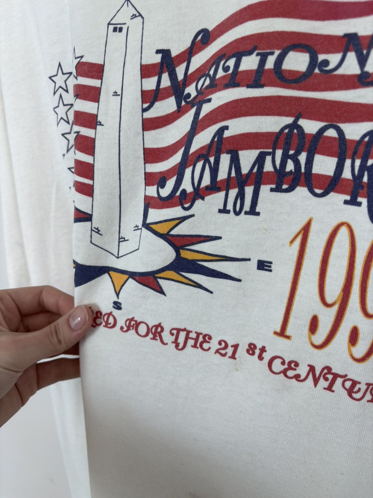 Other Vintage 1992 National Jamboree USA White Single Stitch Tee Size US XL / EU 56 / 4 - 11 Thumbnail