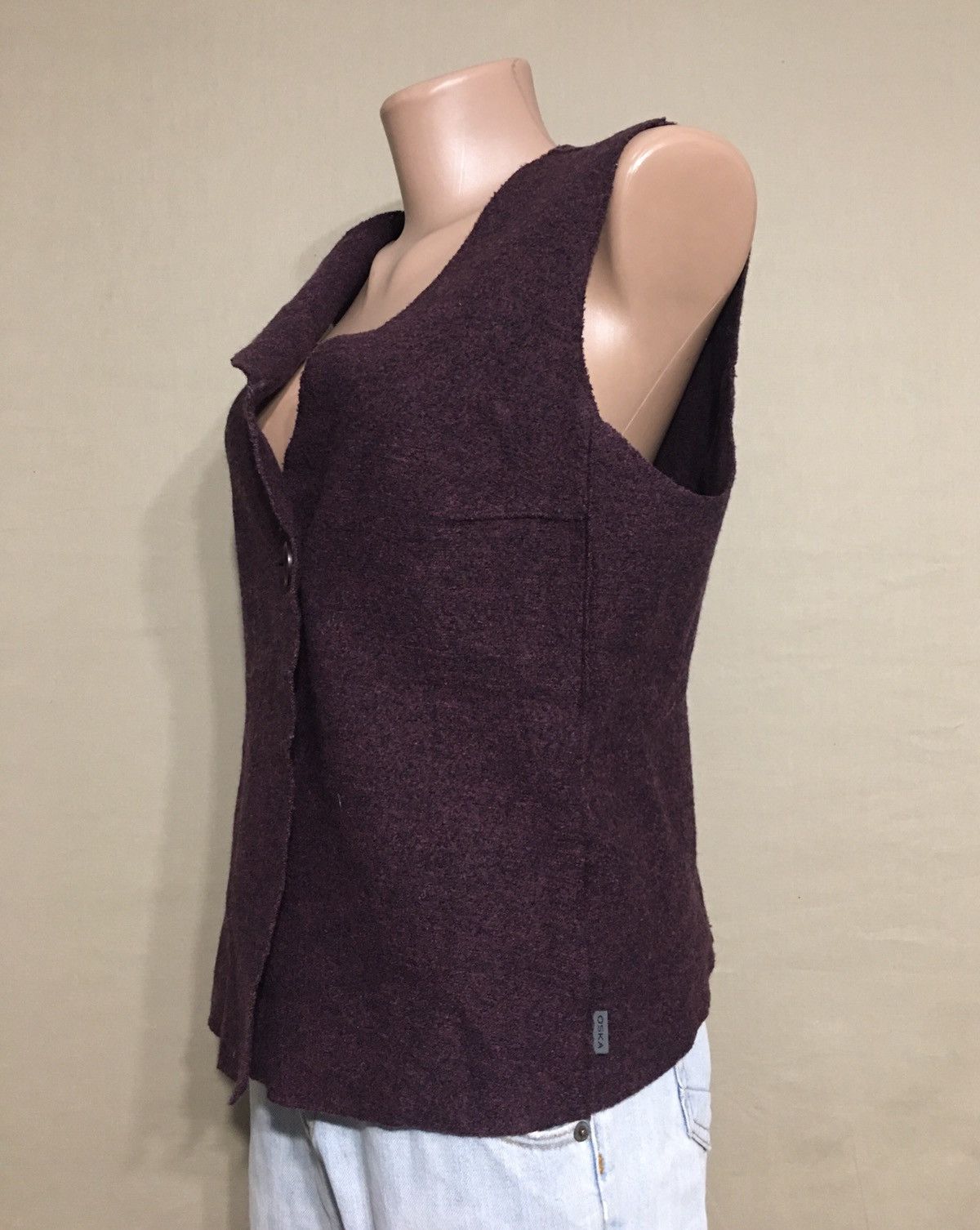Designer OSKA Boiled Virgin Wool Vest Gillet Size 1 Size M / US 6-8 / IT 42-44 - 2 Thumbnail