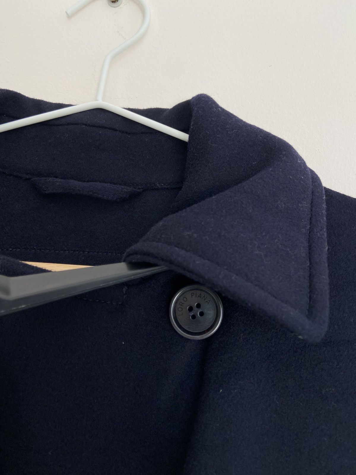 Loro Piana Loro Piana Double Breasted Felt Coat Dark Blue Size S / US 4 / IT 40 - 7 Thumbnail