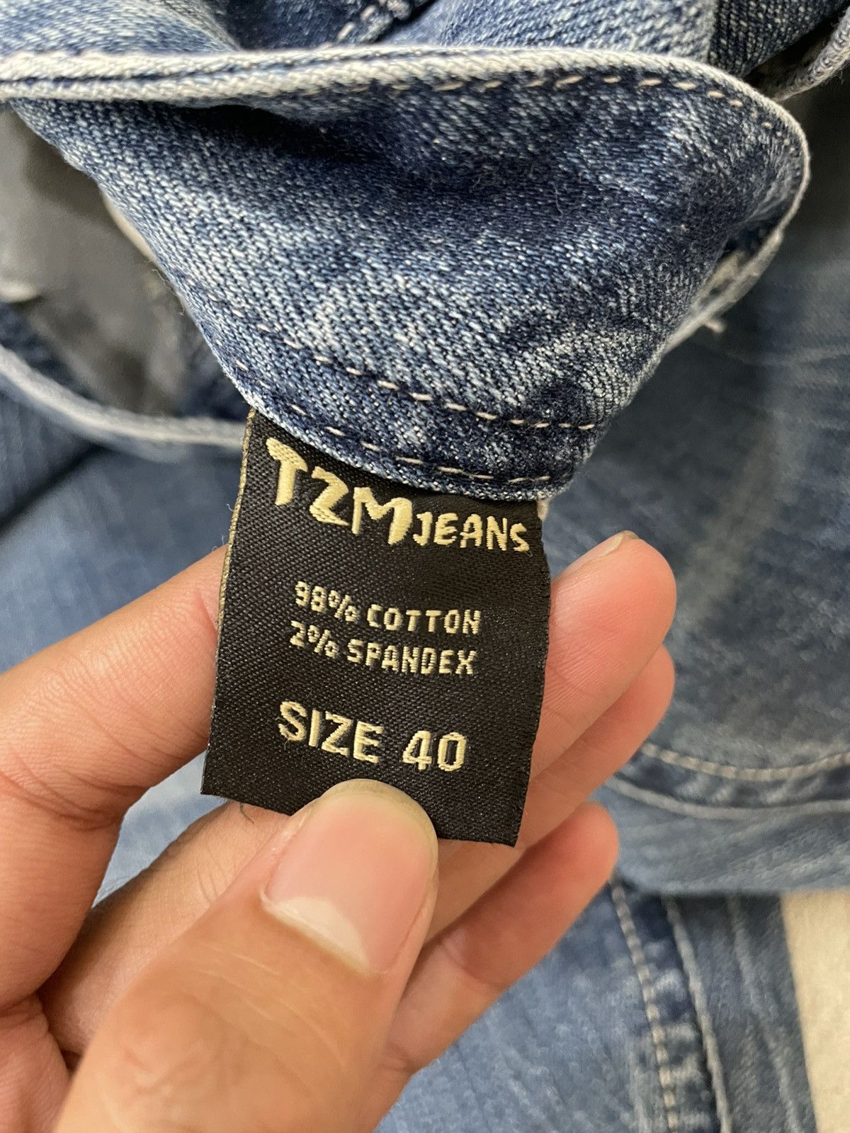 Japanese Brand 2000s TBJ Japanes Mudwash Denim Loose Y2K Embroidered Size US 40 / EU 56 - 6 Thumbnail