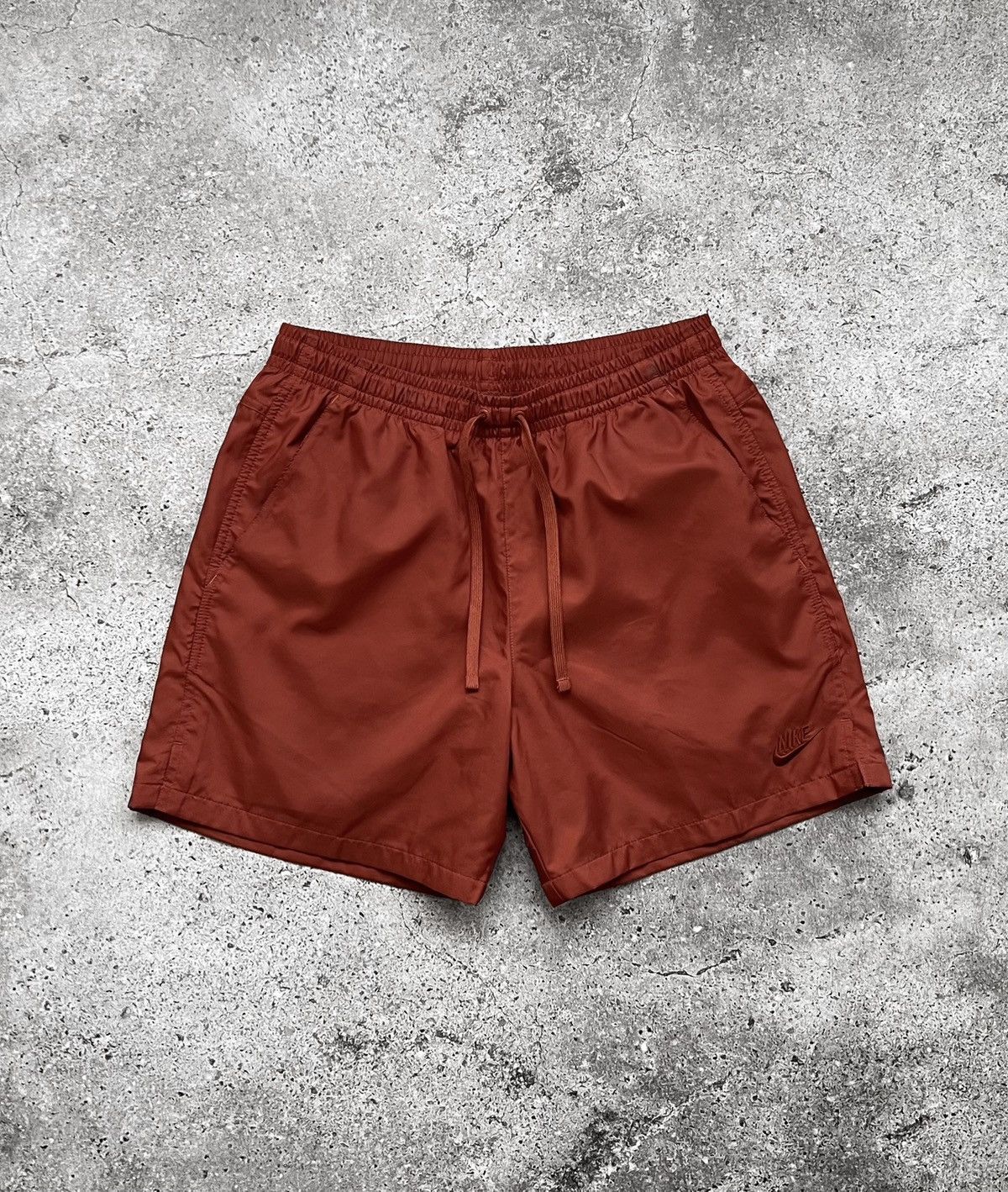 Nike Vintage Nike Nylon Shorts Mini Logo Drill Y2K Size US 32 / EU 48 - 1 Thumbnail