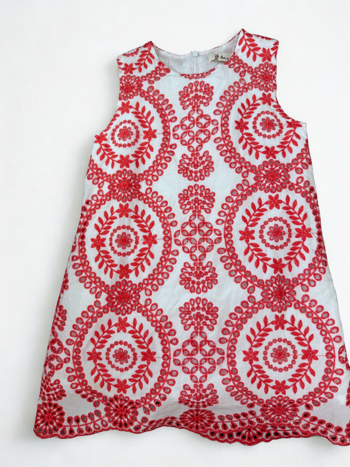 Other Doe a Dear Coral Poppy Embroidered Dress 5Y Size ONE SIZE - 1 Thumbnail