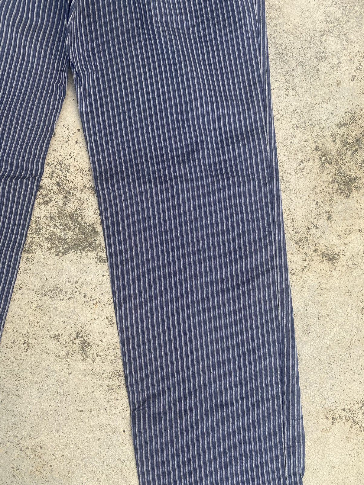 Japanese Brand × Yohji Yamamoto YohjiYamamoto Casual Pants Blue Stripes Size US 28 / EU 44 - 15 Thumbnail