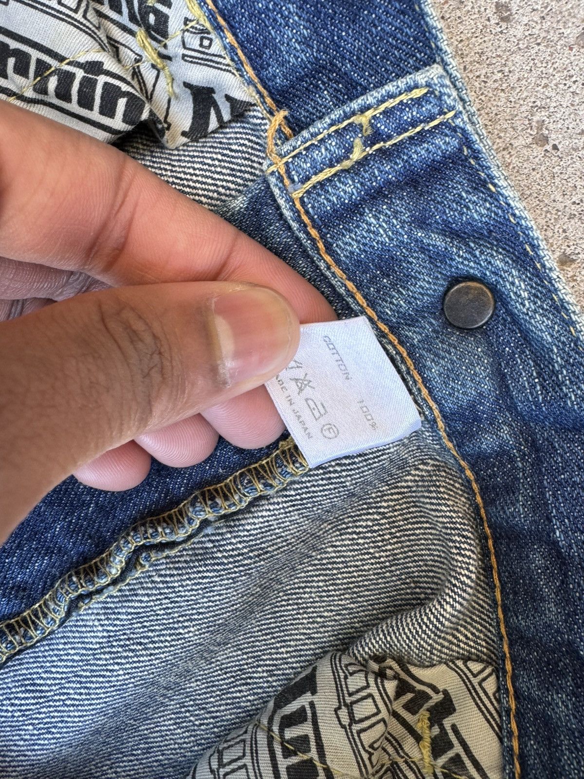 Number (N)ine Number (N)ine AW03 Kurt Cobain Patchwork Distressed Jeans Size US 32 / EU 48 - 6 Thumbnail