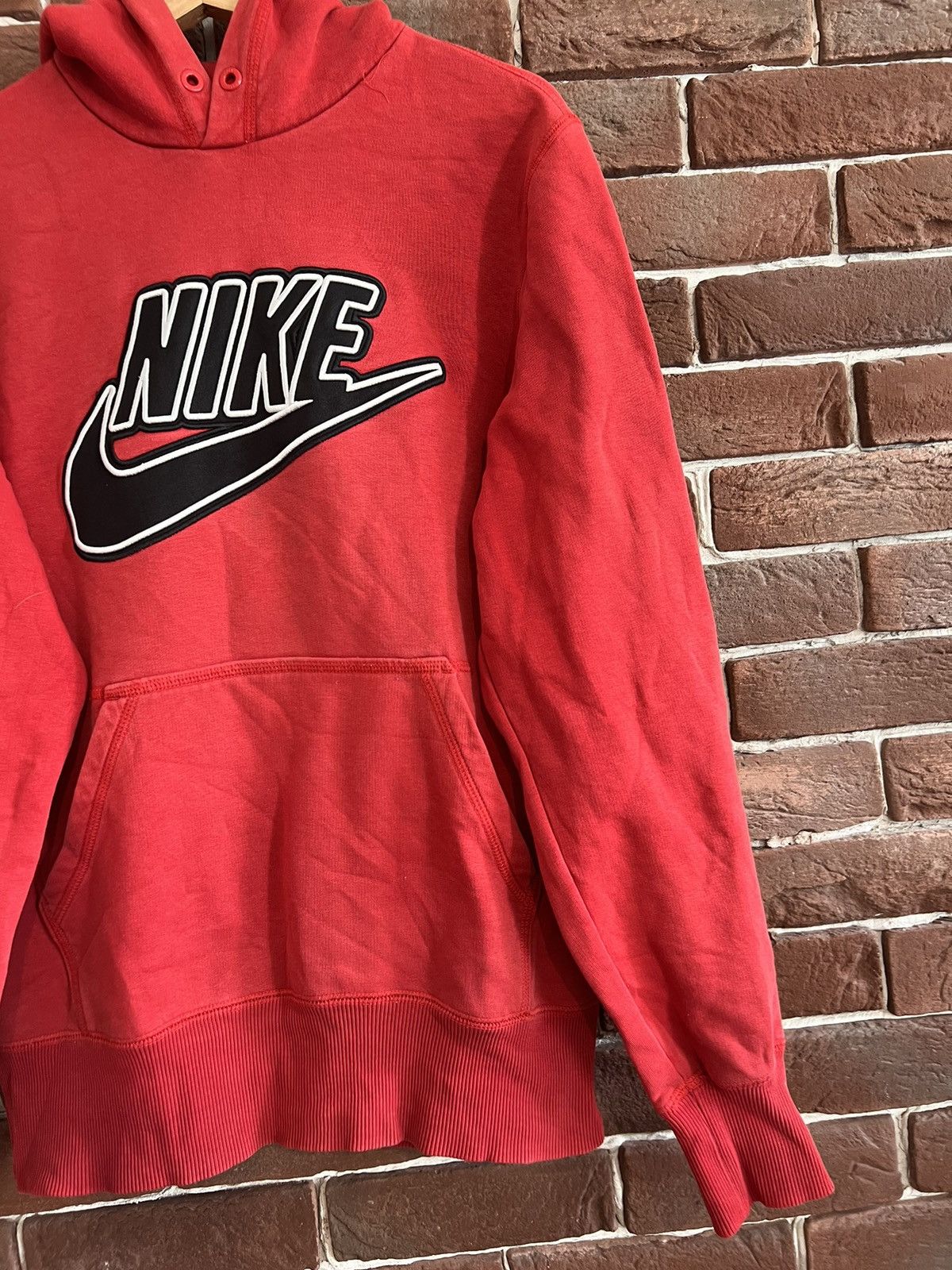 Nike Vintage 00s Y2K Nike Spellout Grey Tag Hoodie S Red Size US S / EU 44-46 / 1 - 5 Thumbnail