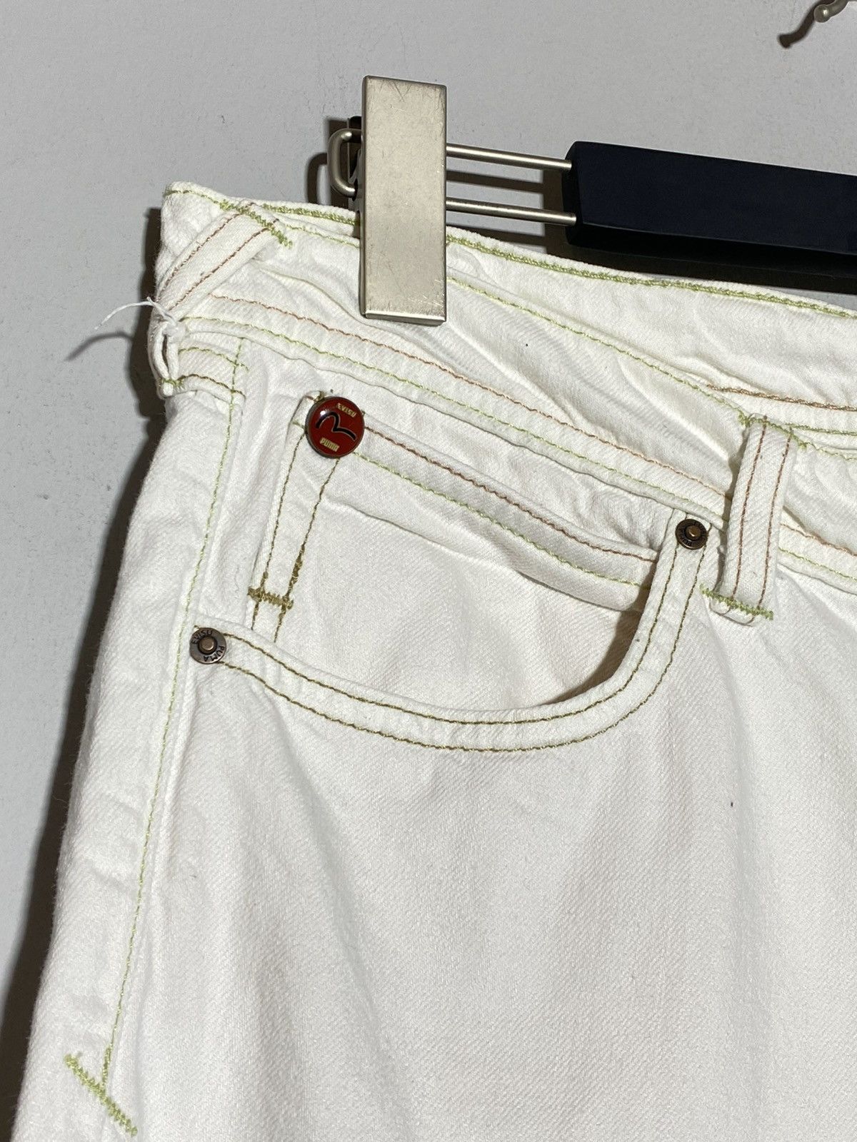 Evisu × Puma Evisu x Puma Vintage White Denim Shorts Rare Item Size US 32 / EU 48 - 9 Thumbnail