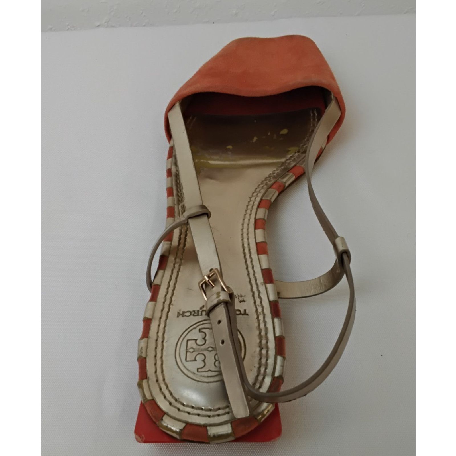 Tory Burch Tory Burch Strappy Slingback Sandals Women's 7 Orange Suede Size US 7 / IT 37 - 7 Thumbnail