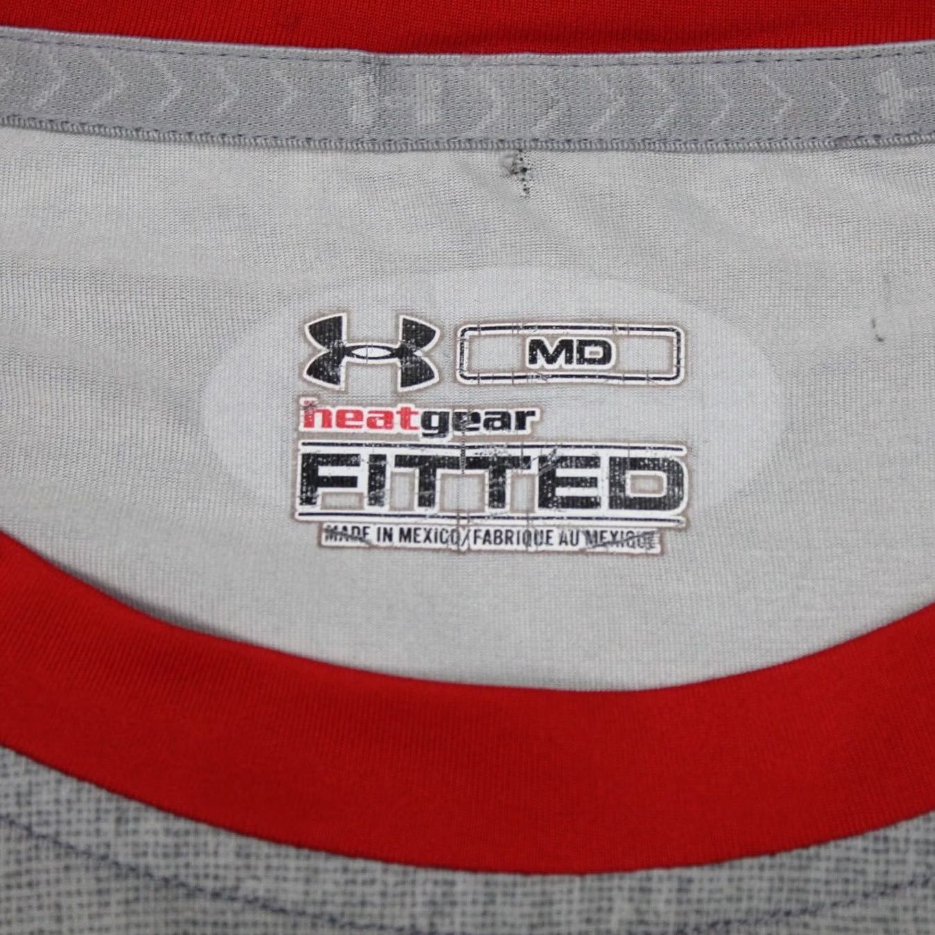 Under Armour Under Armour Baseball Shirt Mens Medium Gray/Red Raglan Fitted Heatgear Athletic Size US M / EU 48-50 / 2 - 6 Thumbnail