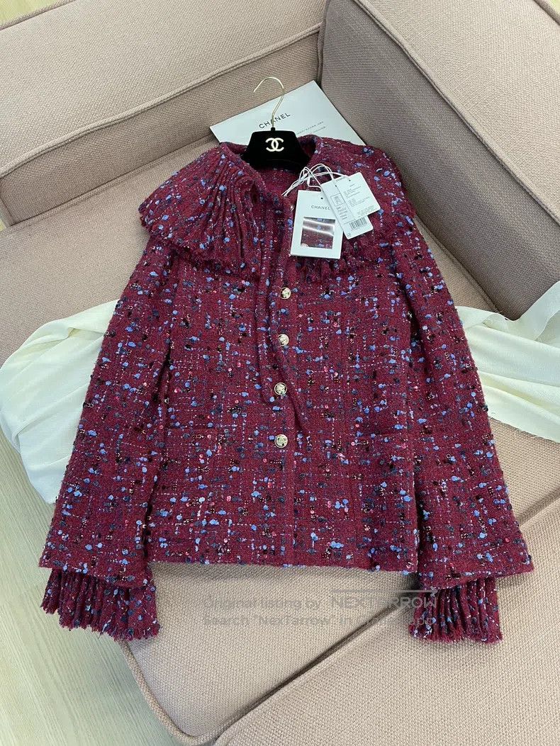 Chanel Chanel 20K Equestrian Series Ruffle Collar Tweed Jacket Size XS / US 0-2 / IT 36-38 - 1 Thumbnail