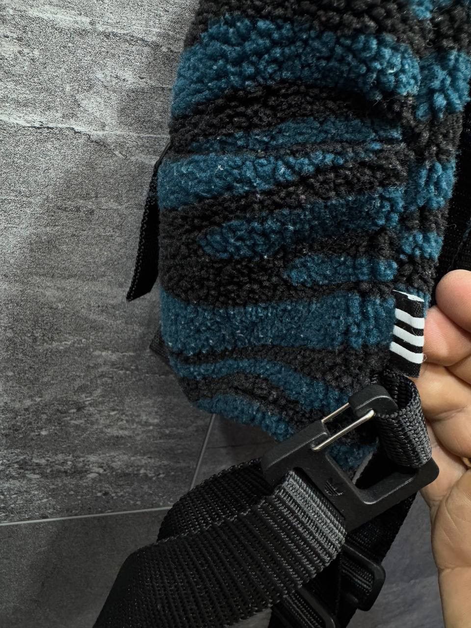 Adidas Adidas MINI BACKPACK teddy fur fleece Zebra Women’s Size ONE SIZE - 10 Thumbnail