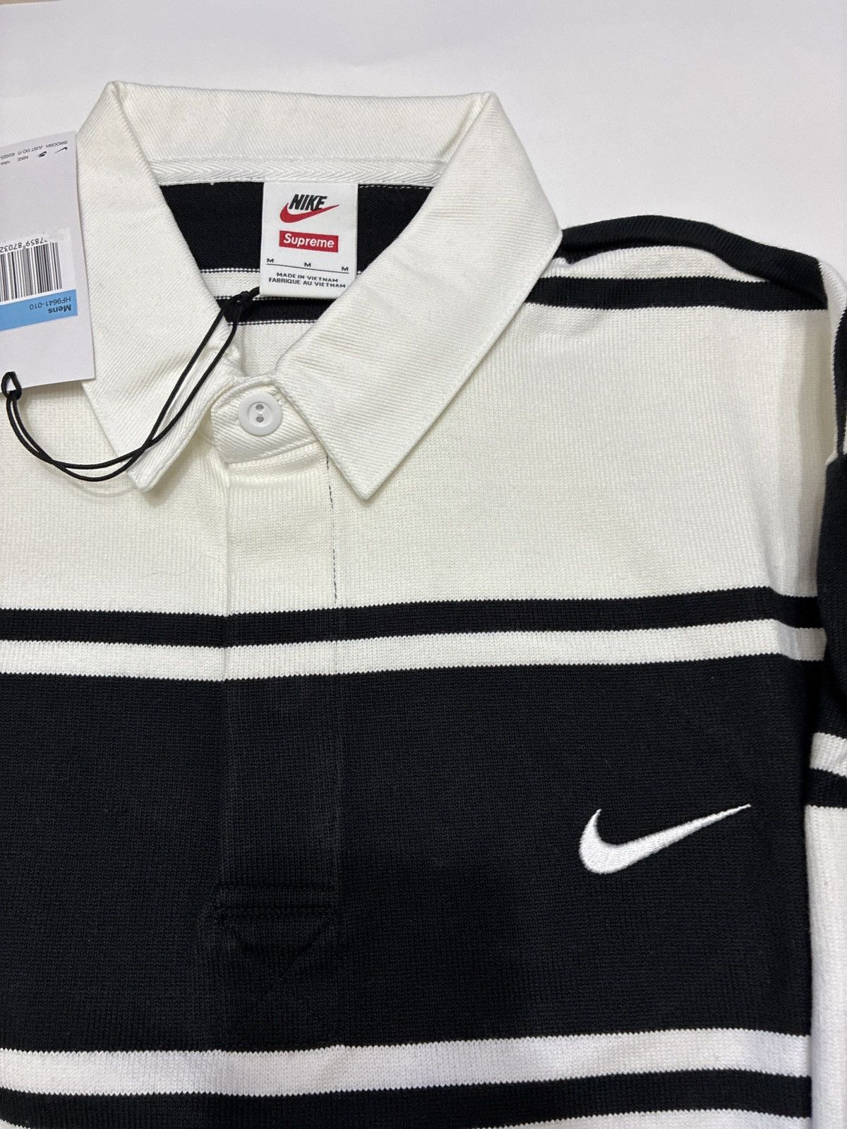 Supreme Nike Stripe Rugby Black
