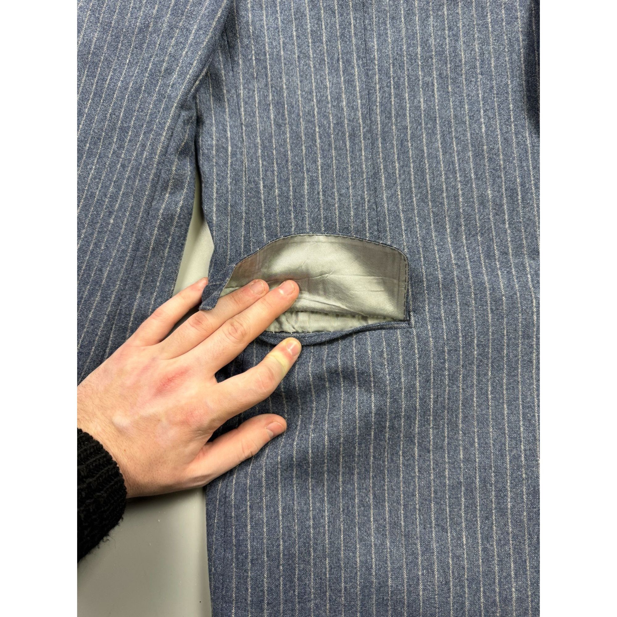 Suitsupply SuitSupply Striped Two Button Wool Blazer (Y1245) Size 42R - 3 Thumbnail
