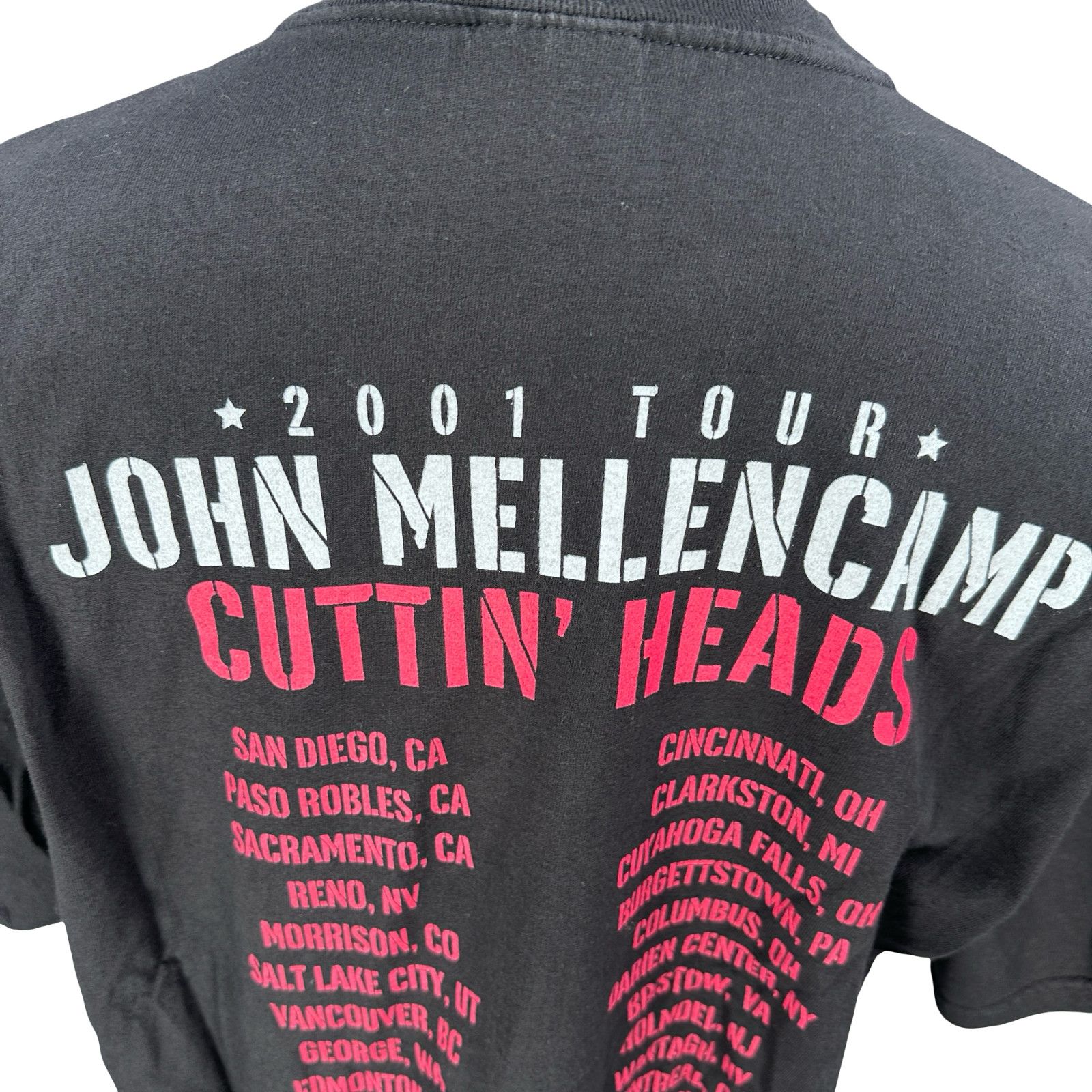 Hanes VIntage John Mellencamp Cuttin’ Heads T-Shirt Men’s XL Black Size US XL / EU 56 / 4 - 5 Thumbnail