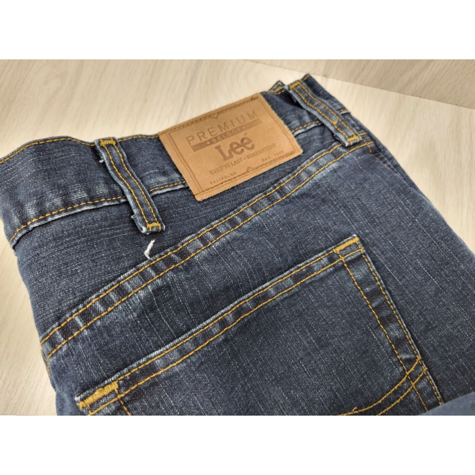 Lee Lee Relaxed Fit Fleece Lined Winter Jeans Mens 40x32 Dark Wash Cotton Blend Size US 40 / EU 56 - 3 Thumbnail