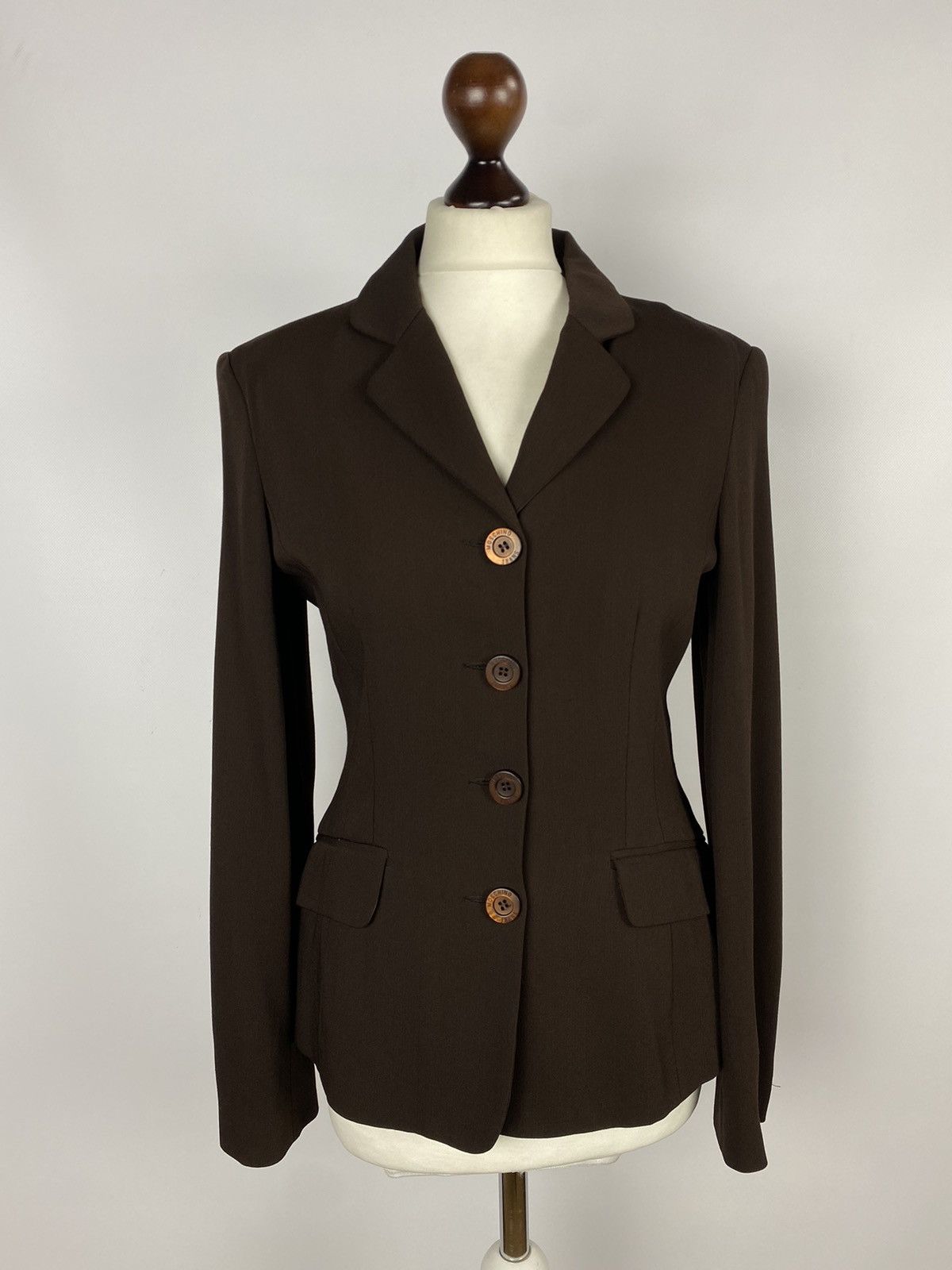 Designer × Moschino Moschino Italy Designer Brown Blazer Jacket Size M / US 6-8 / IT 42-44 - 2 Thumbnail