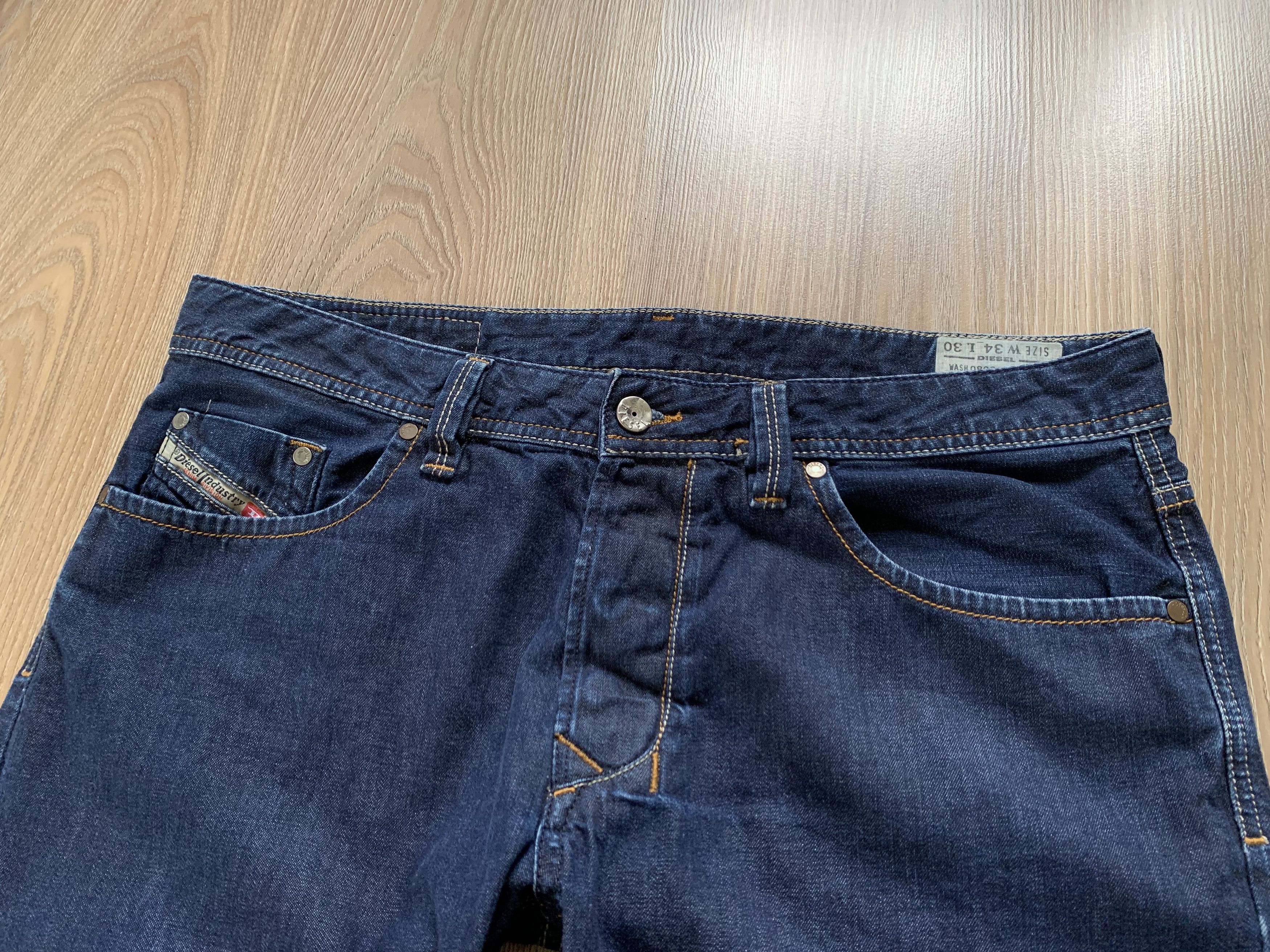 Diesel × Vintage Vintage Diesel Larkee Regular Straight Jeans Size US 34 / EU 50 - 4 Thumbnail