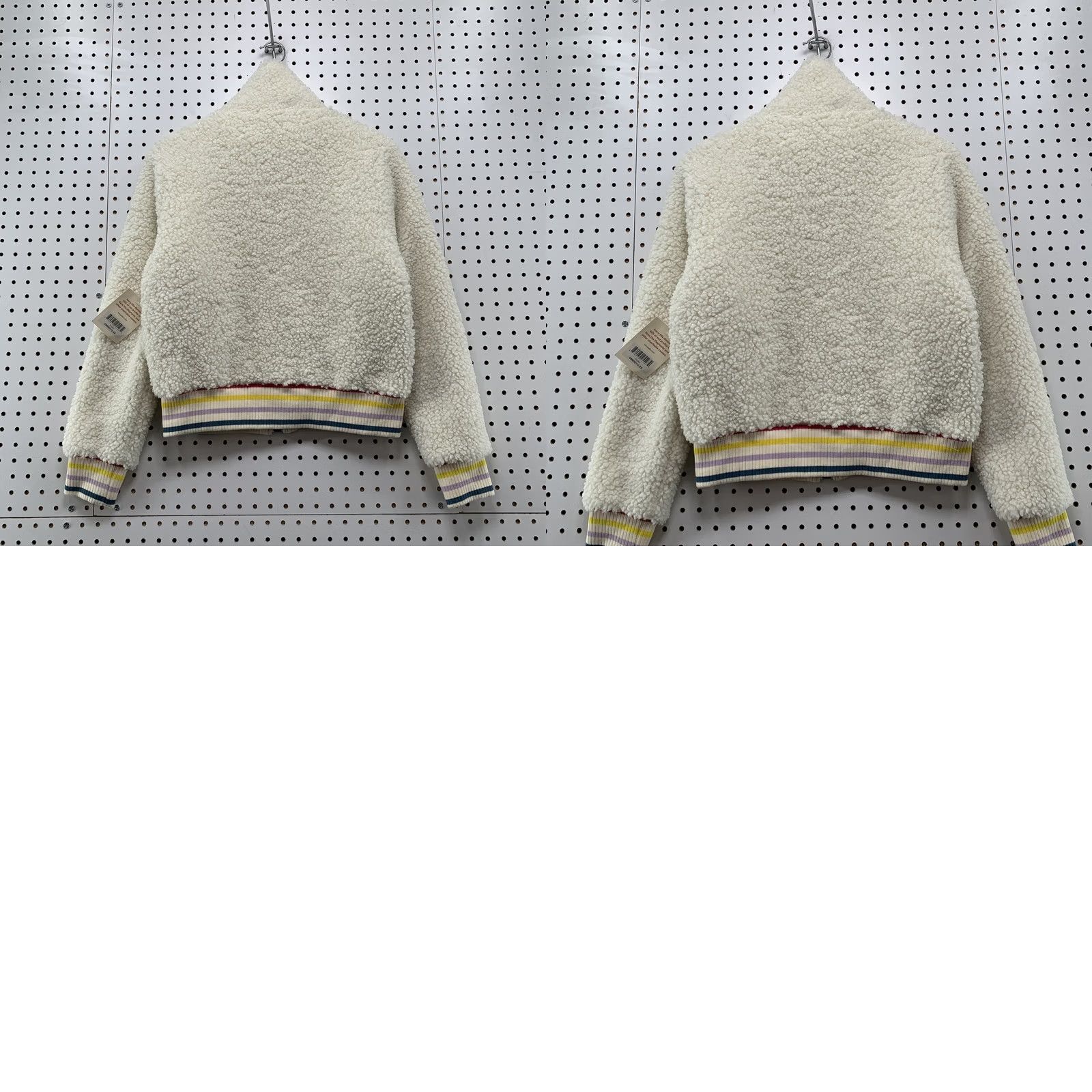 Vintage Ivory Ella Sherpa Jacket Womens XS Ivory Full Zip Elephant Logo S Jacket Size XS / US 0-2 / IT 36-38 - 8 Thumbnail