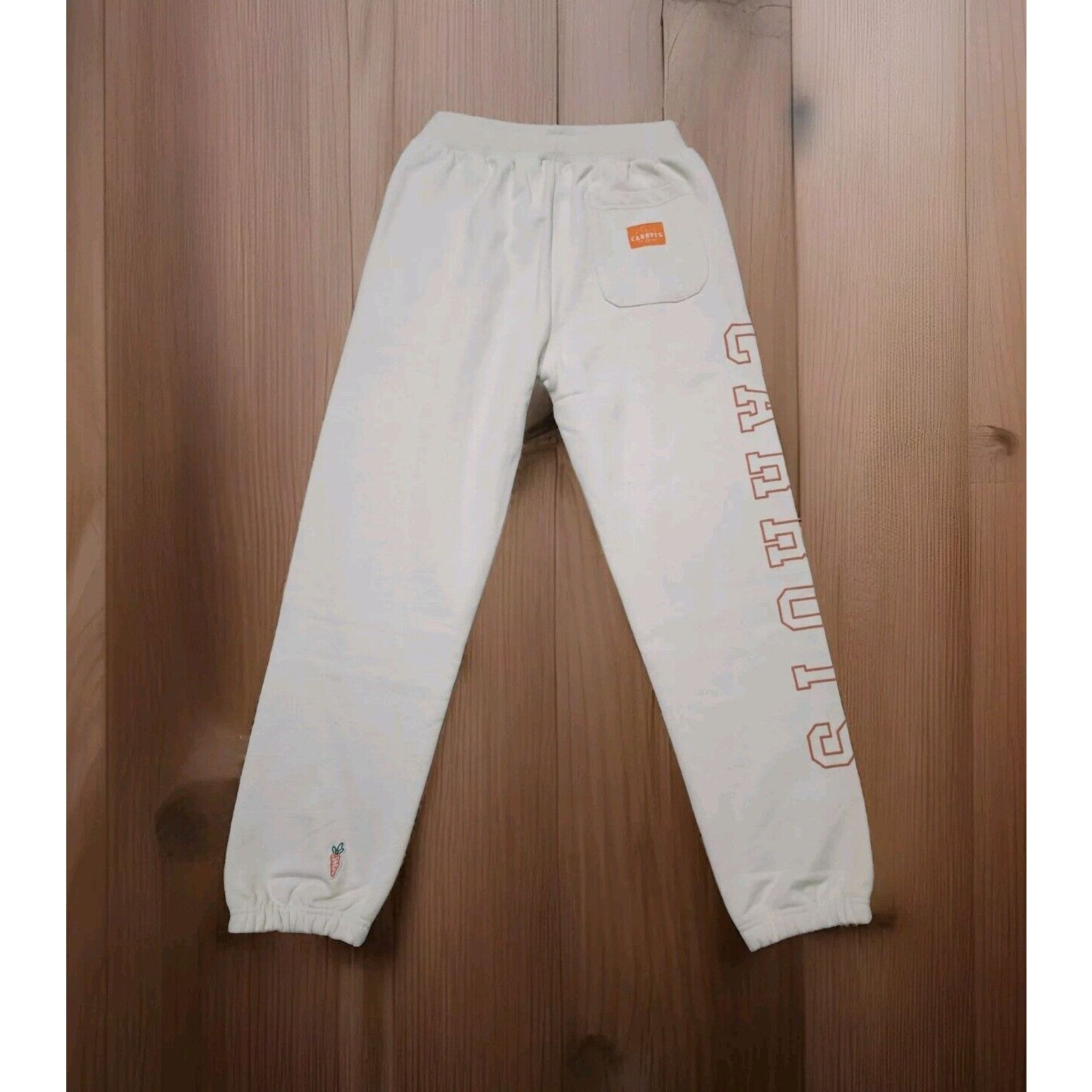 Carrots by Anwar Carrots Carrots By Anwar Carrots Wordmark Jogger Embroidered Cream S Size US 28 / EU 44 - 4 Thumbnail