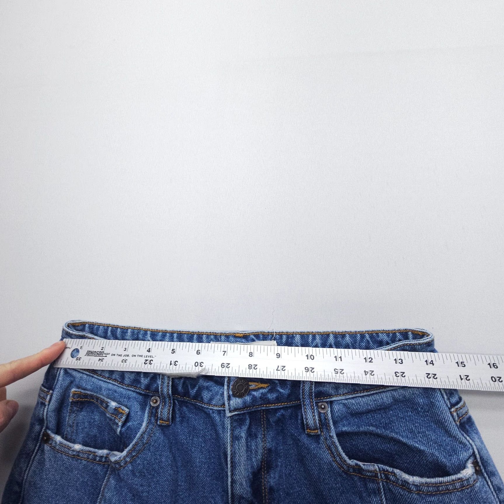 Vintage Hidden Jeans 28 x 25" Blue Cotton Denim Cropped Straight Leg Womens Vintage: No (adjusted) Size 28" / US 6 / IT 42 - 7 Thumbnail