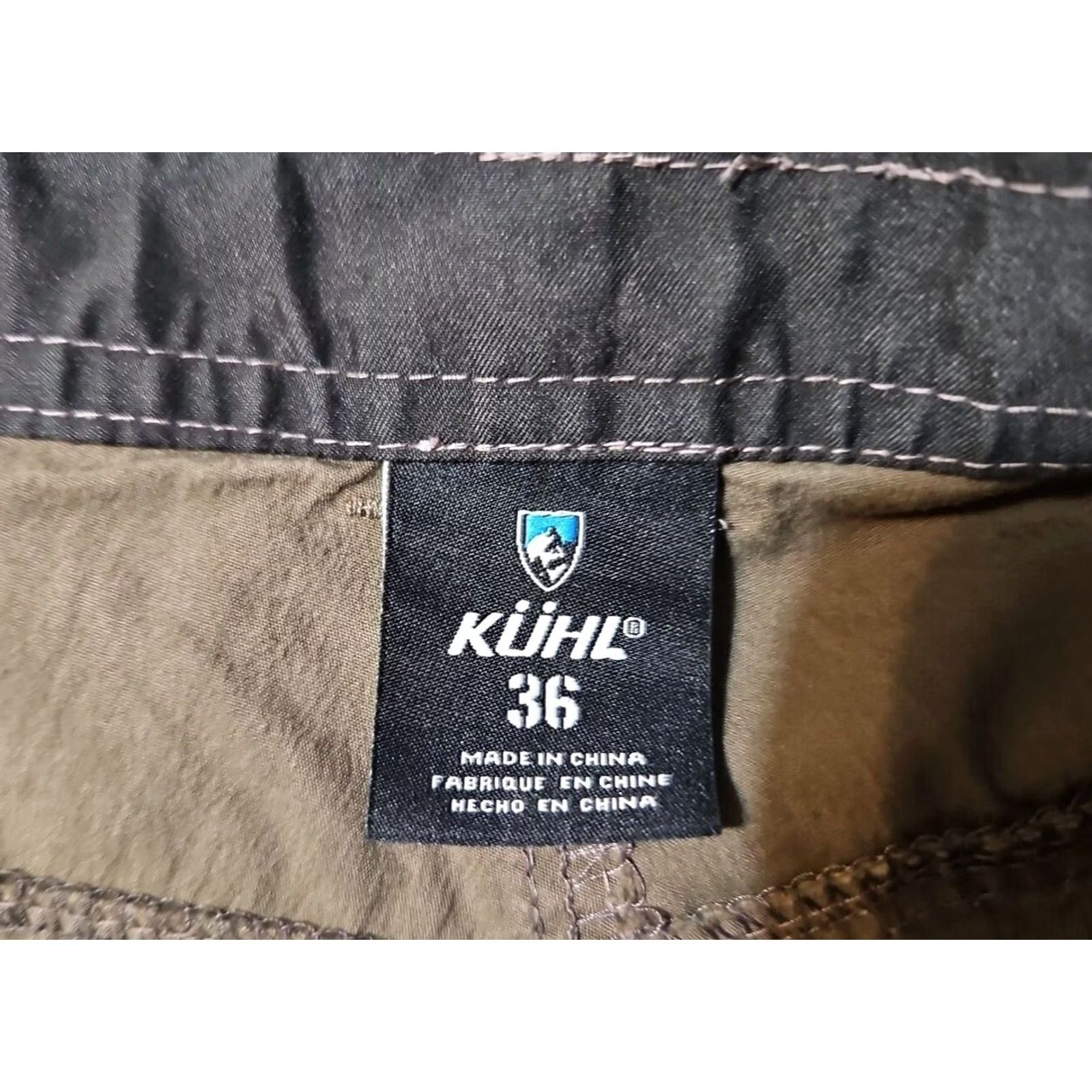 Vintage Kuhl Kontra Outdoor Hiking Shorts Mens 36 Brown Chino Flat Front 72% Cotton 26% Nylon 2% Spandex Size US 36 / EU 52 - 3 Thumbnail