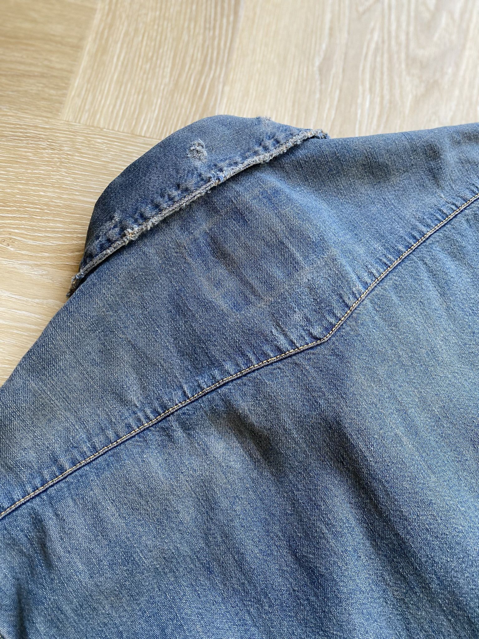 Acne Studios Western Shirt - Worn Clay Blue Denim Size US M / EU 48-50 / 2 - 19 Thumbnail