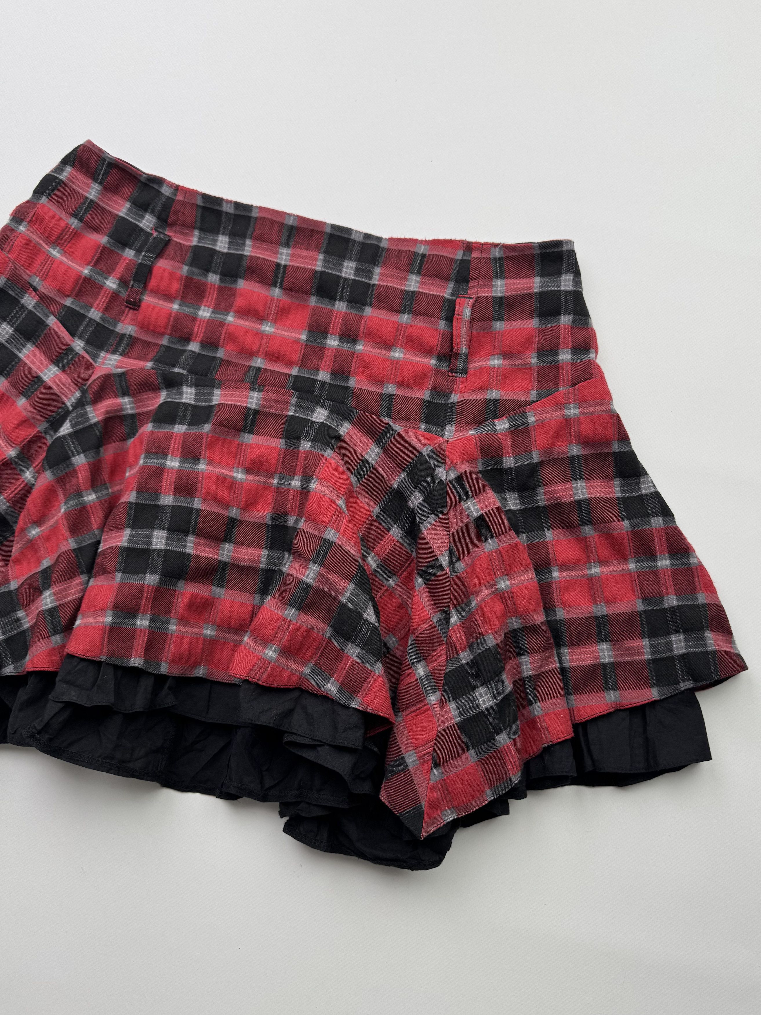 Japanese Brand Vintage Asymmetry Flare Mini Skirt B671(V274)E2 Size 30" / US 8 / IT 44 - 3 Thumbnail