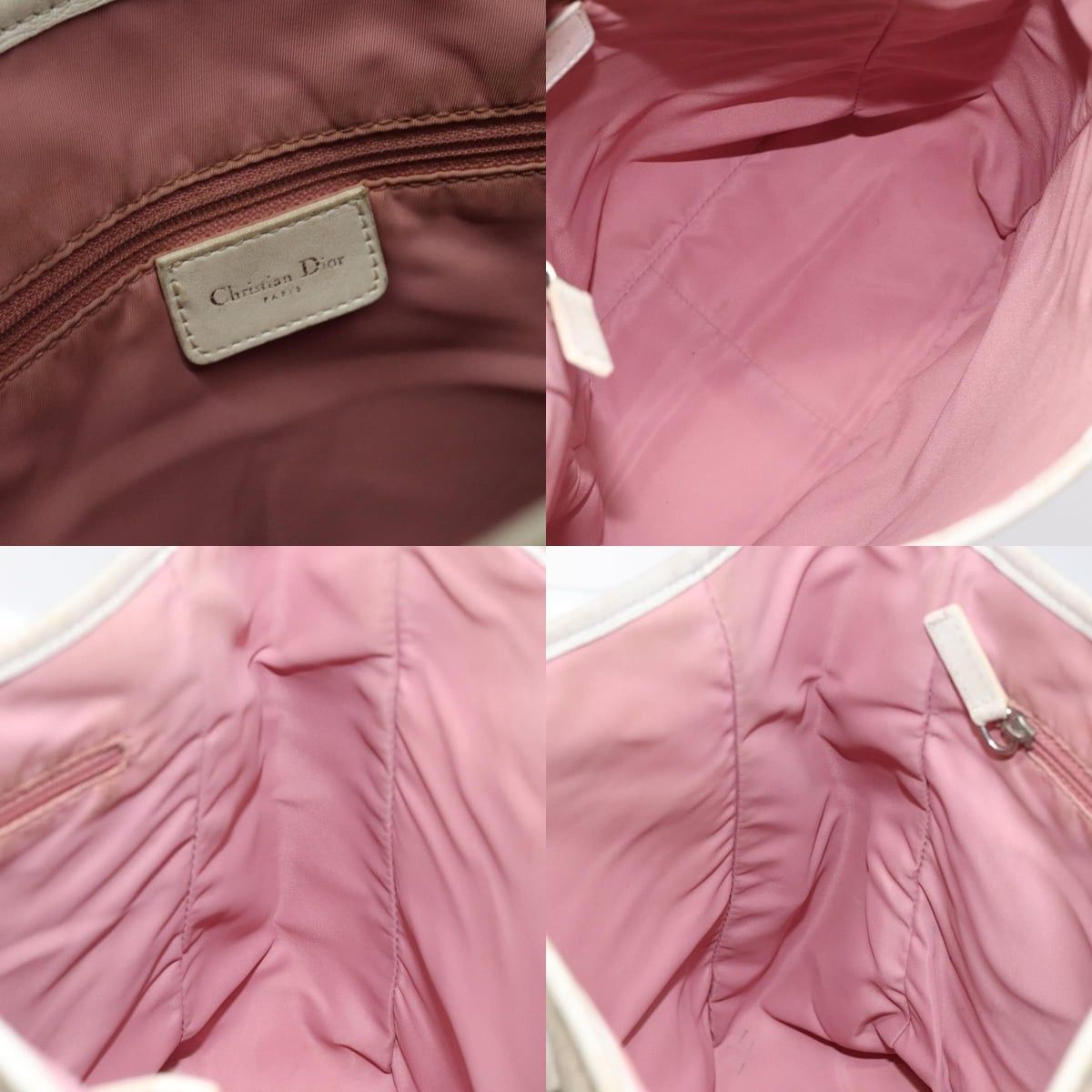 Dior DIOR Trotter Canvas Tote Bag Pink Silver Size ONE SIZE - 11 Thumbnail