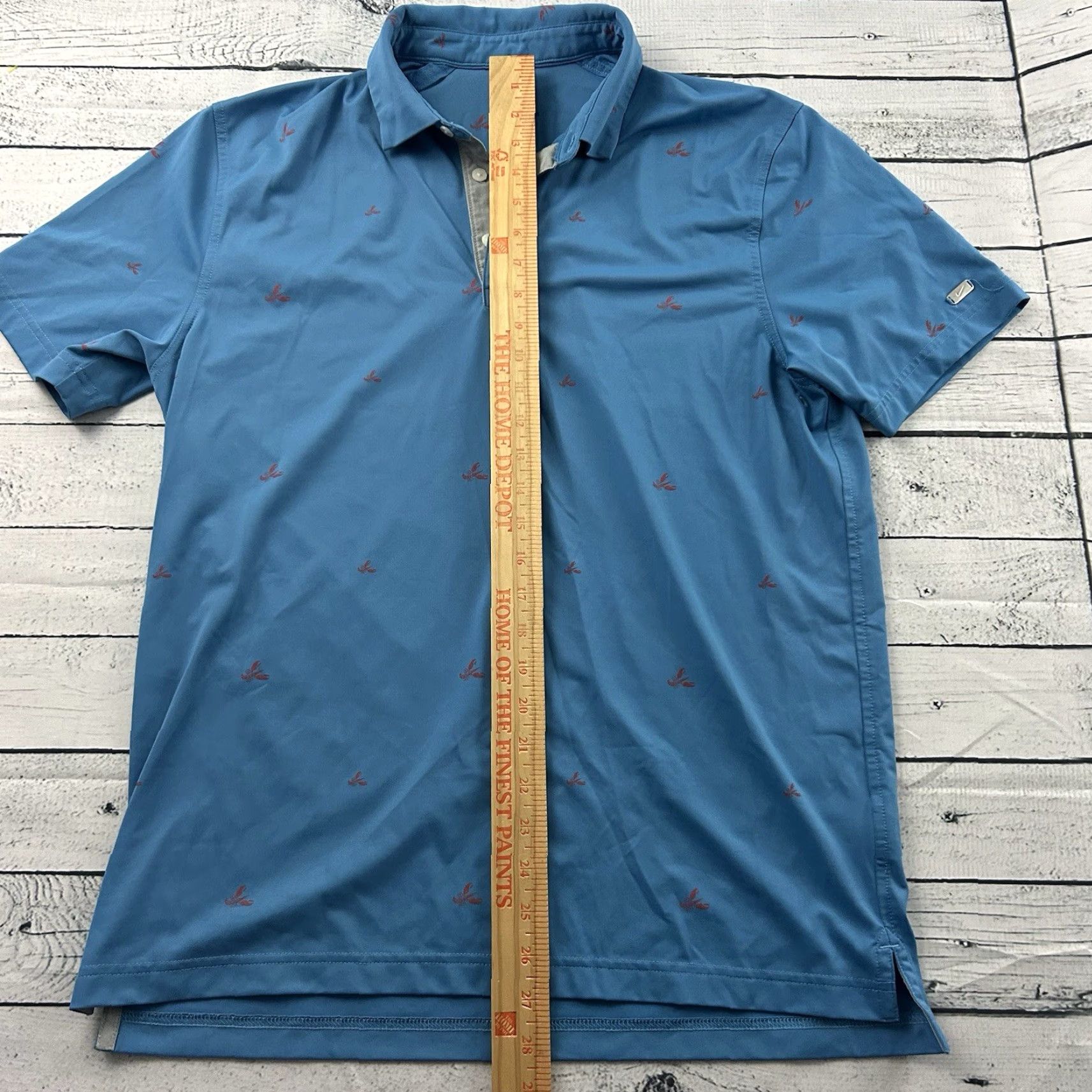 Nike Nike Dri-Fit Lobster Print Short Sleeve Golf Polo Shirt Men's M Blue Size US M / EU 48-50 / 2 - 5 Thumbnail