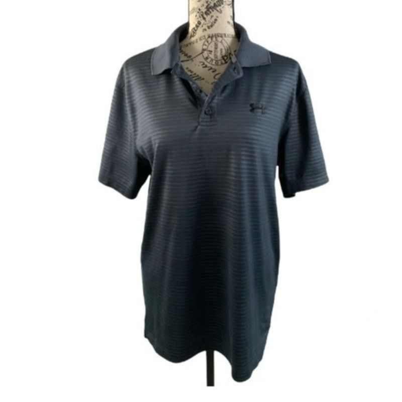 Under Armour Under Armor Men's Small Loose Polo Shirt HEATGEAR Blue Gray Size US S / EU 44-46 / 1 - 7 Thumbnail