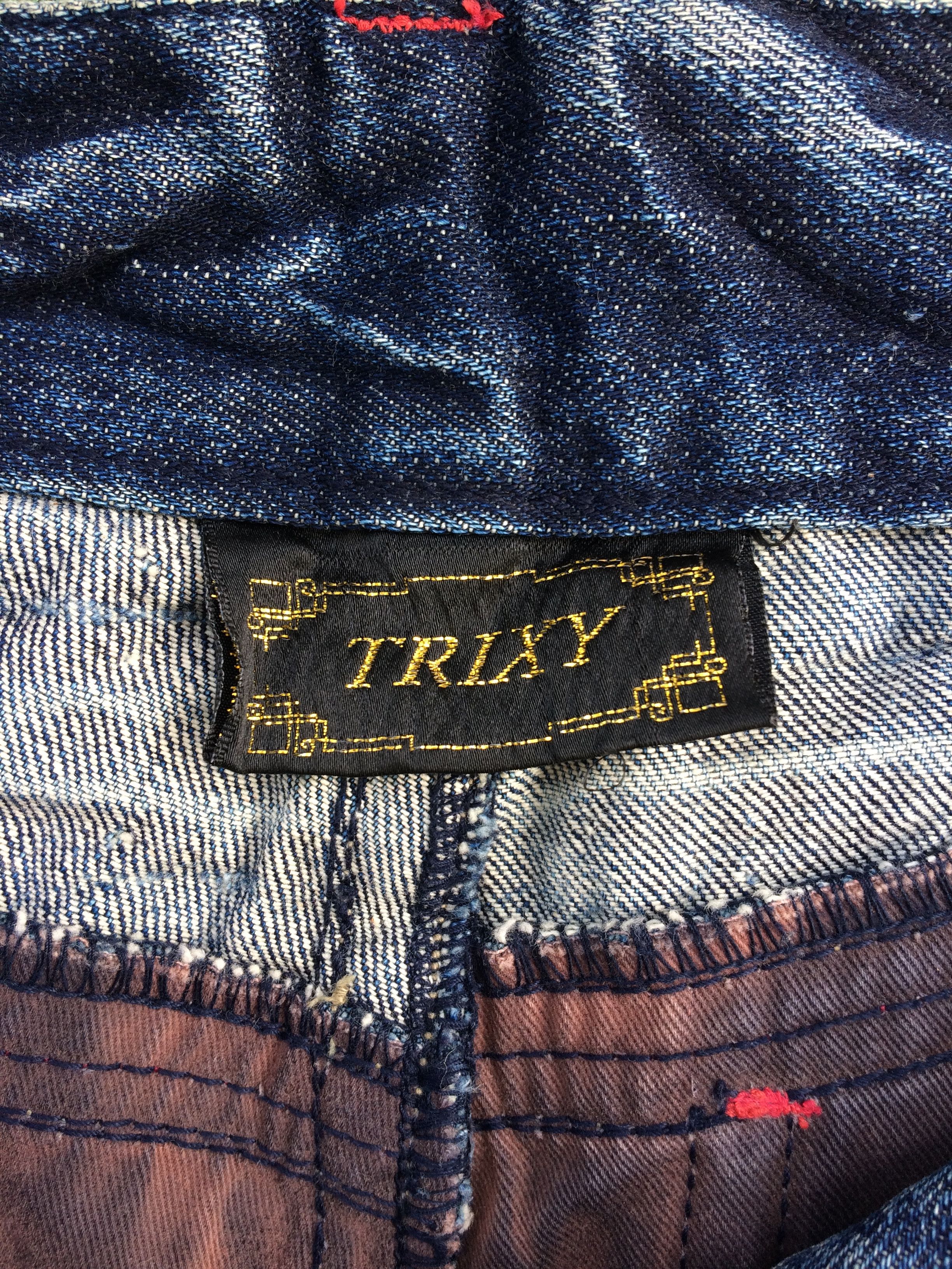 Japanese Brand Harajuku Double Pocket Bootcut Jeans #D-843 Size US 32 / EU 48 - 13 Thumbnail