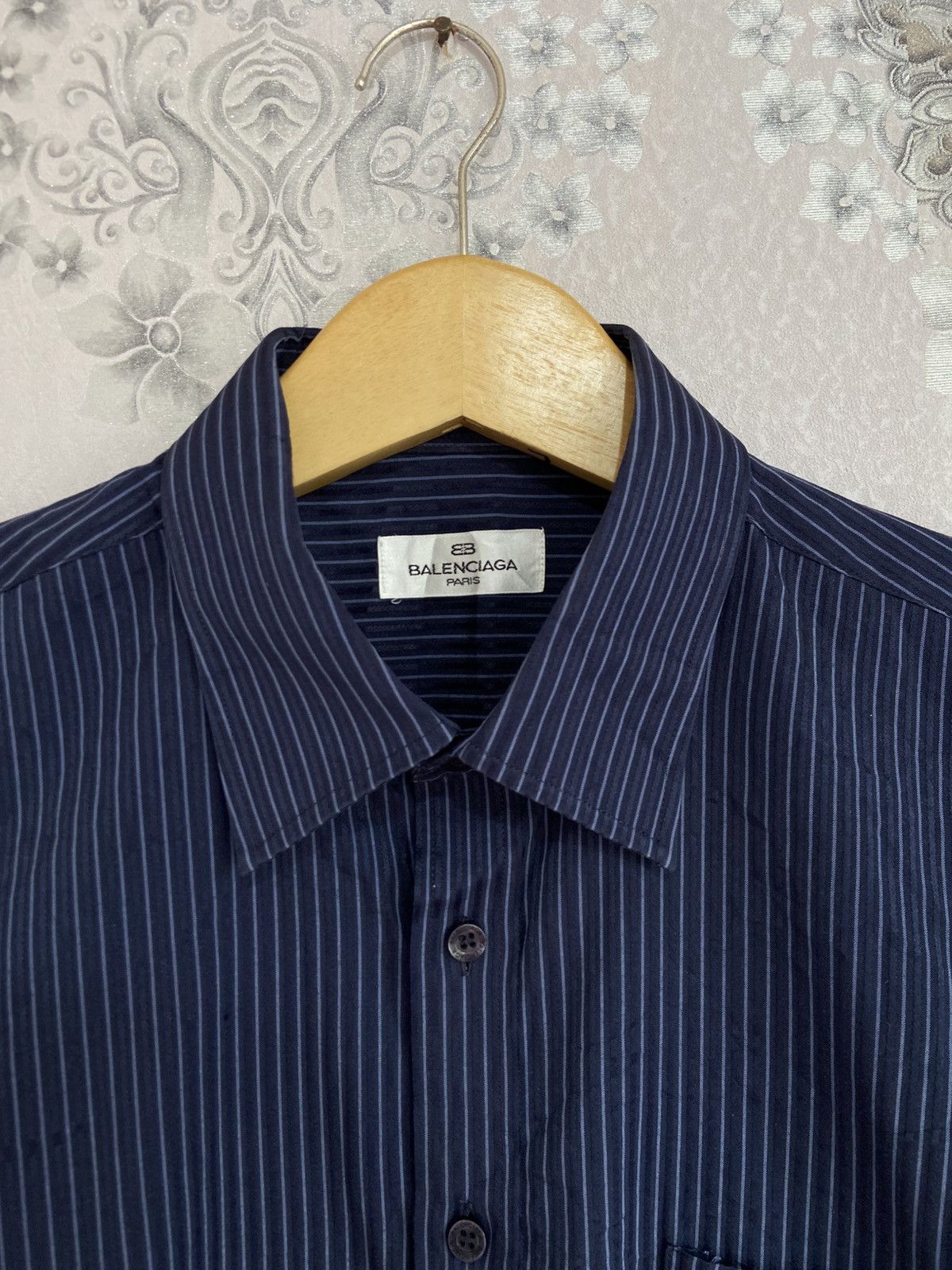 Balenciaga Vintage Balenciaga Button Ups Shirt Striped Size US L / EU 52-54 / 3 - 2 Thumbnail