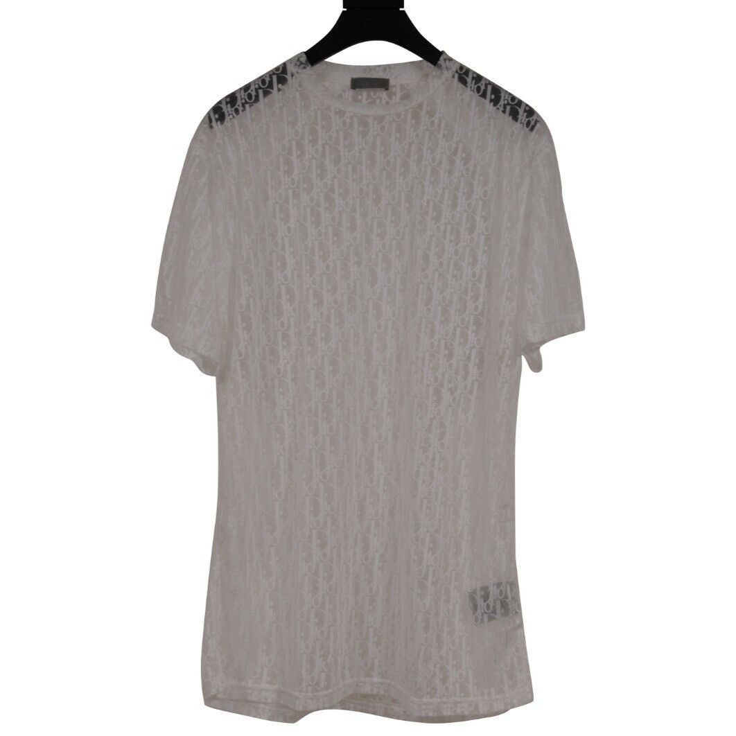 Dior Oblique Logo Semi Sheer T Shirt Viscose Size US M / EU 48-50 / 2 - 1 Thumbnail
