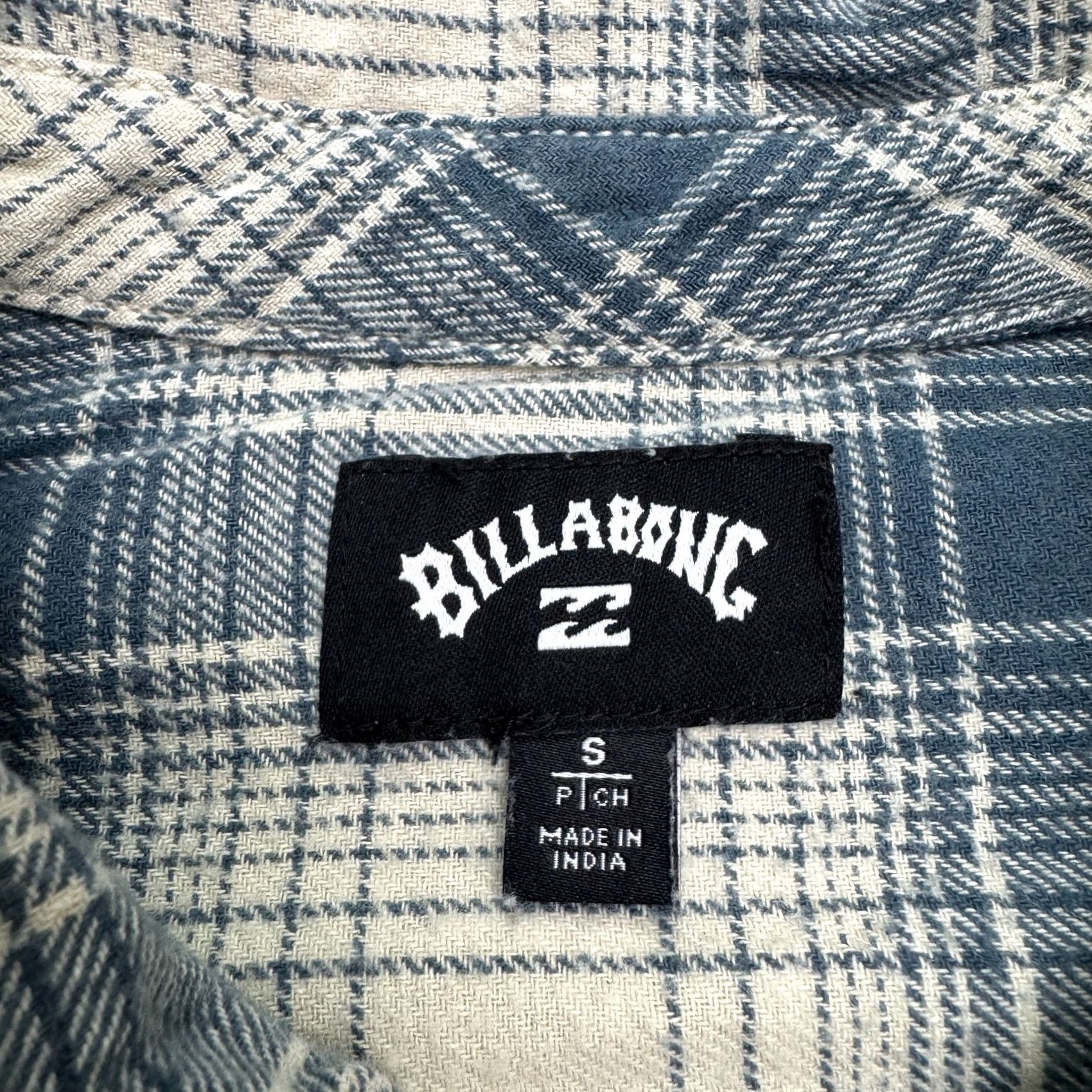 Billabong Billabong Shirt Mens Small Blue Cream Plaid Flannel Cotton Casual Button Down Size US S / EU 44-46 / 1 - 7 Thumbnail