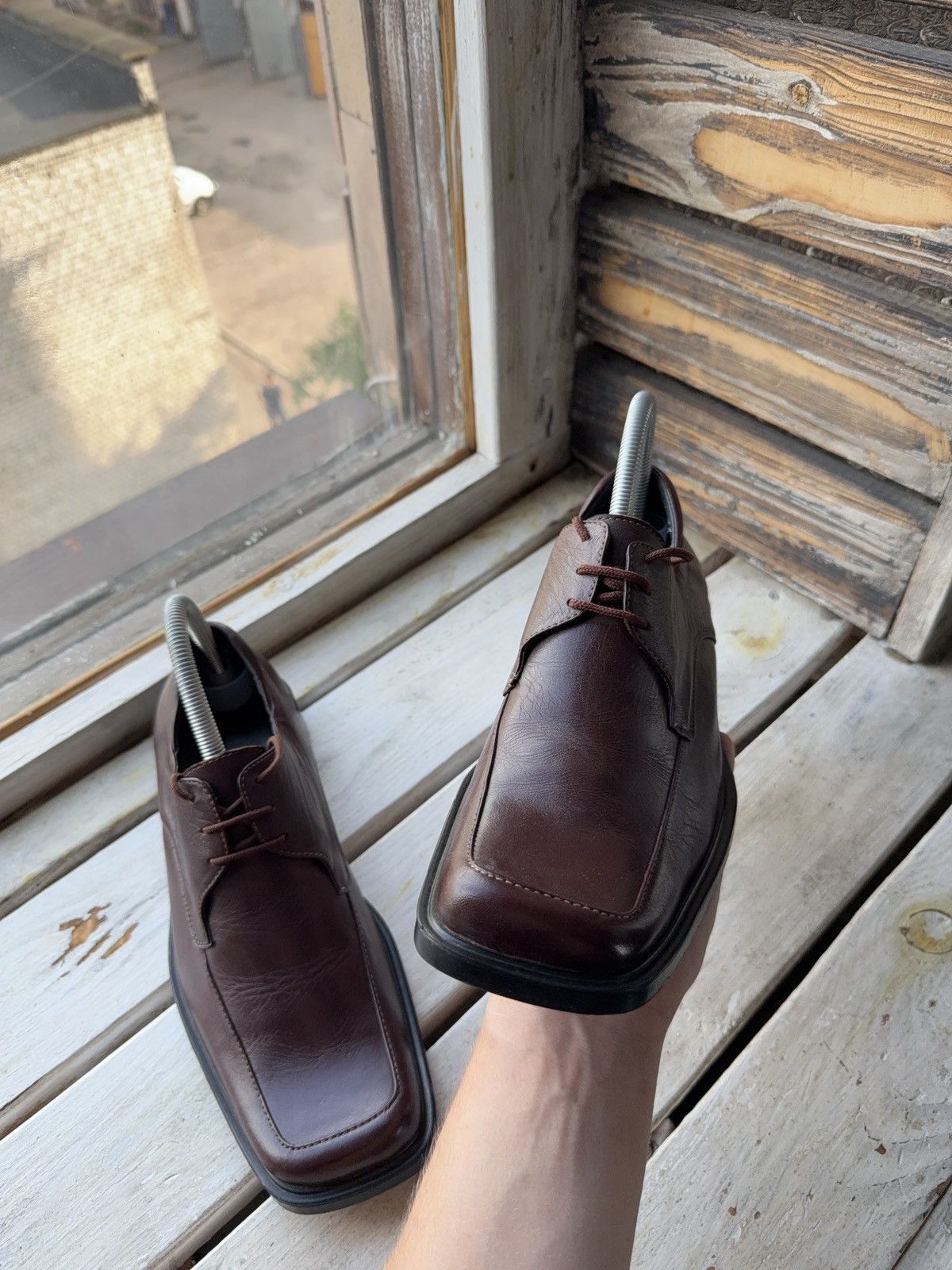 Other Concept by Domar Brown Square Toe Derby Shoes US8,5 EU41,5 Size US 8.5 / EU 41-42 - 6 Thumbnail