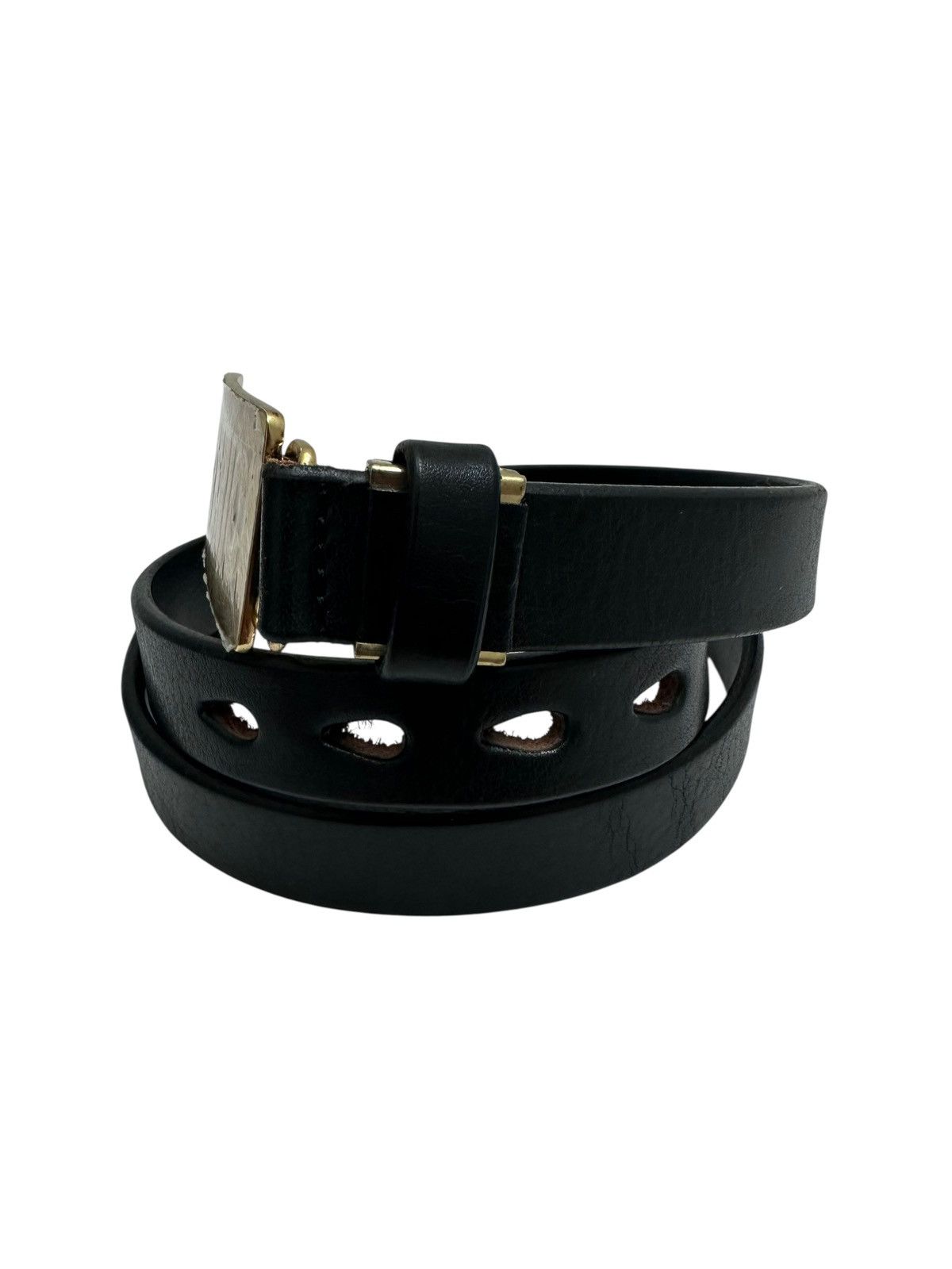Hysteric Glamour × Japanese Brand × Vintage Vintage Japan Hysteric Glamour Gold Plated Leather Belt Size ONE SIZE - 2 Thumbnail