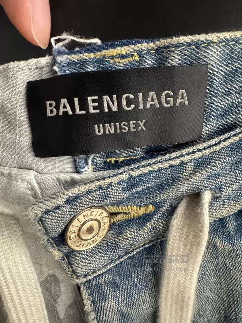 Balenciaga Balenciaga size XS Distressed Camo Print Tie-Dye Denim Pan Size US 27 - 4 Thumbnail