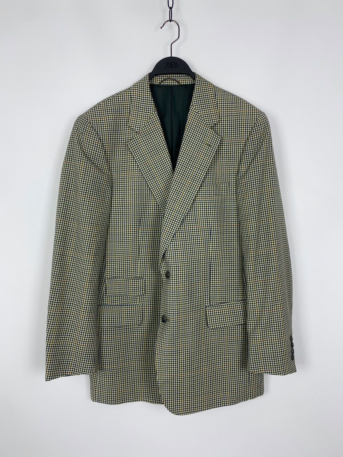 Burberry 1990’s Vintage Burberrys Check Wool Blazer Jacket Size 52S - 1 Thumbnail