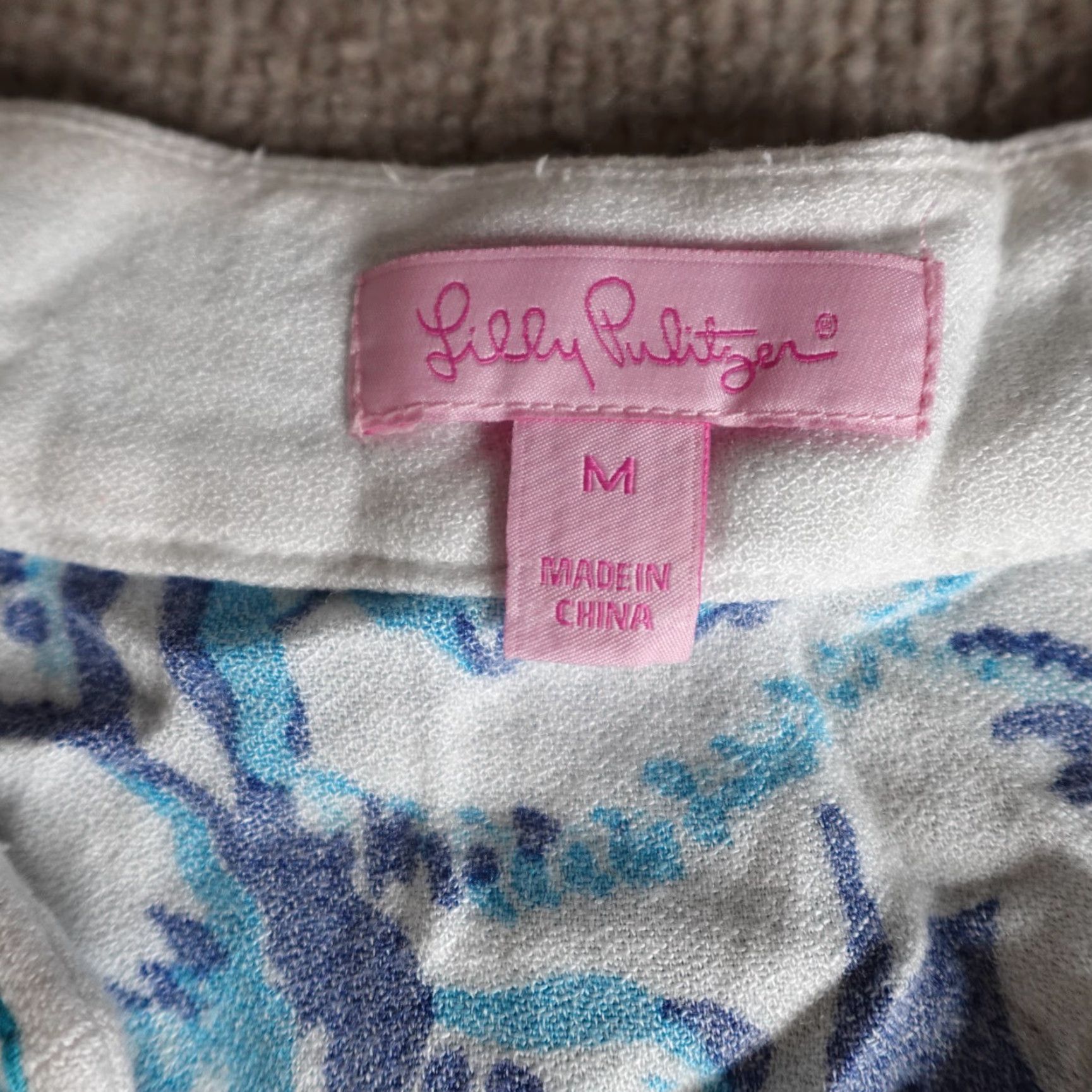 Lilly Pulitzer Lilly Pulitzer Dress Women's Medium Blue All Elephants Swing Achelle Size M / US 6-8 / IT 42-44 - 3 Thumbnail