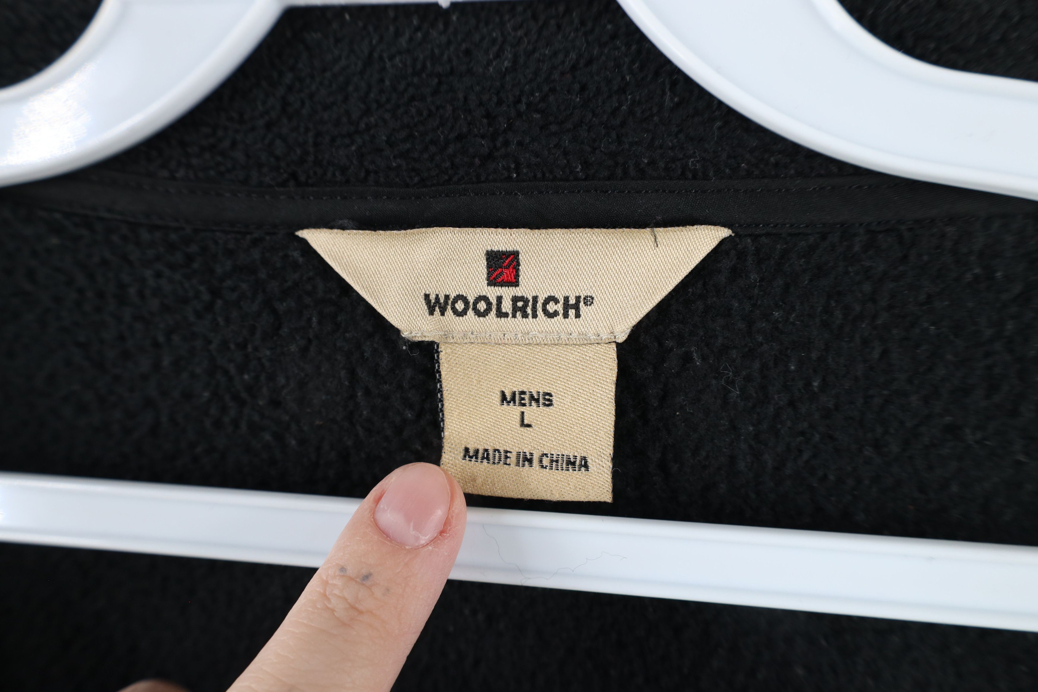 Vintage × Woolrich Woolen Mills Vintage 90s Woolrich Faded Full Zip Fleece Vest Jacket Black Size US L / EU 52-54 / 3 - 7 Thumbnail