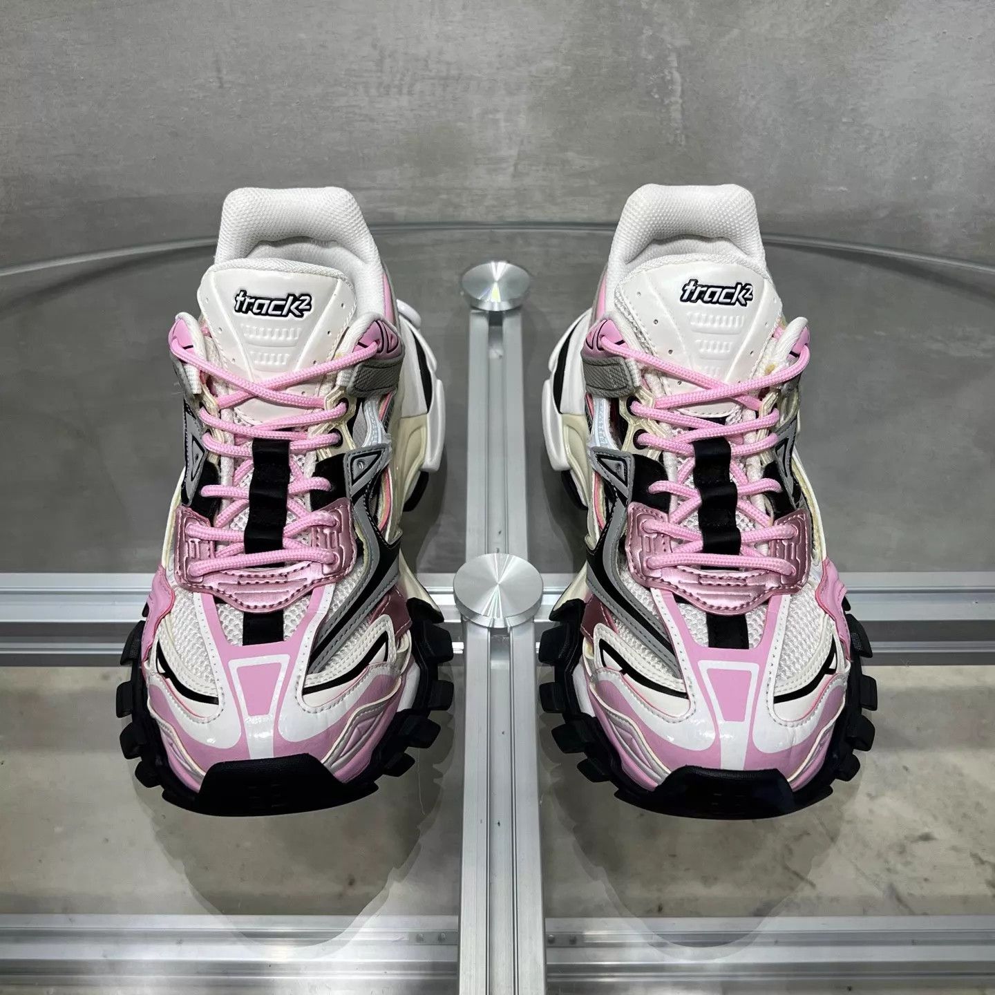 Balenciaga BLCG Track Sneaker White Pink EU 39 Size US 9 / IT 39 - 1 Thumbnail