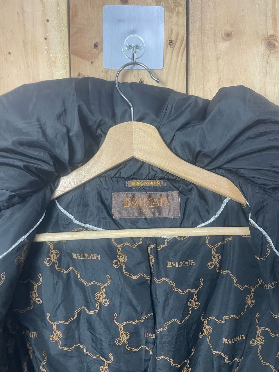 Balmain × Vintage Vintage Balmain Down Jacket Hoodie Size L / US 10 / IT 46 - 18 Thumbnail