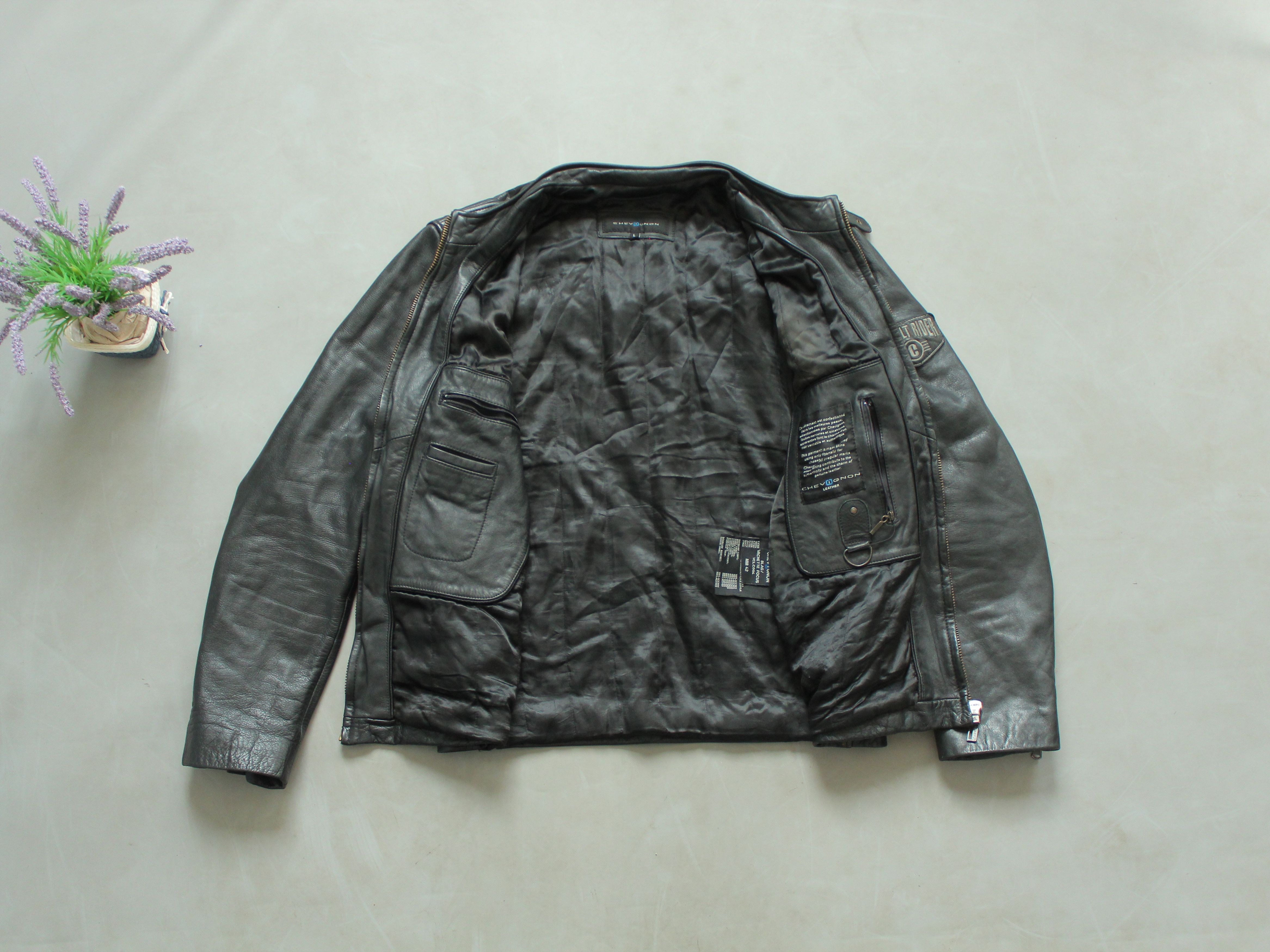 Chevignon Chevignon Vintage Racer Leather Jacket Black M Size US M / EU 48-50 / 2 - 16 Thumbnail